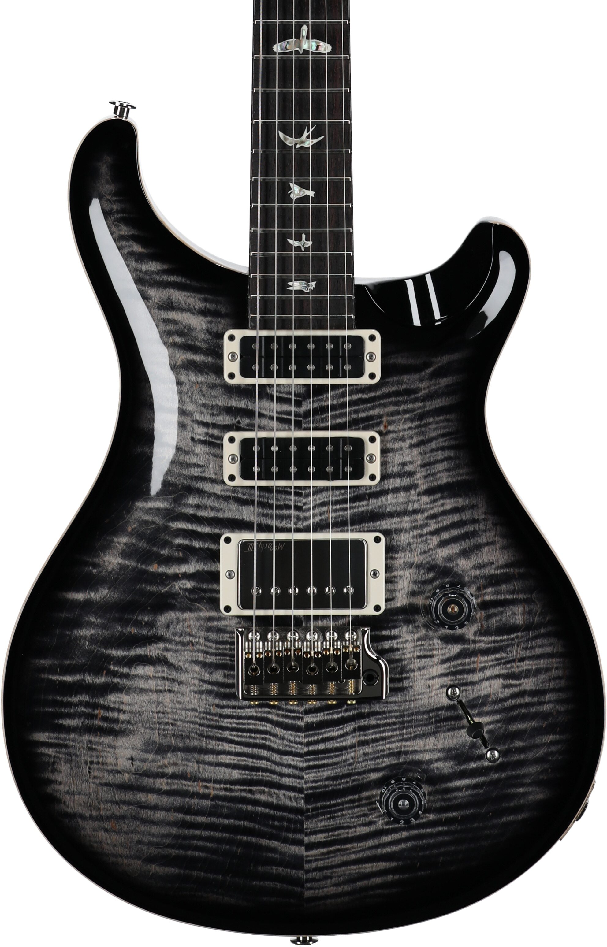 PRS Paul Reed Smith Studio Electric Guitar (with Case), Charcoal Burst, Serial Number 0401479, Body Straight Front