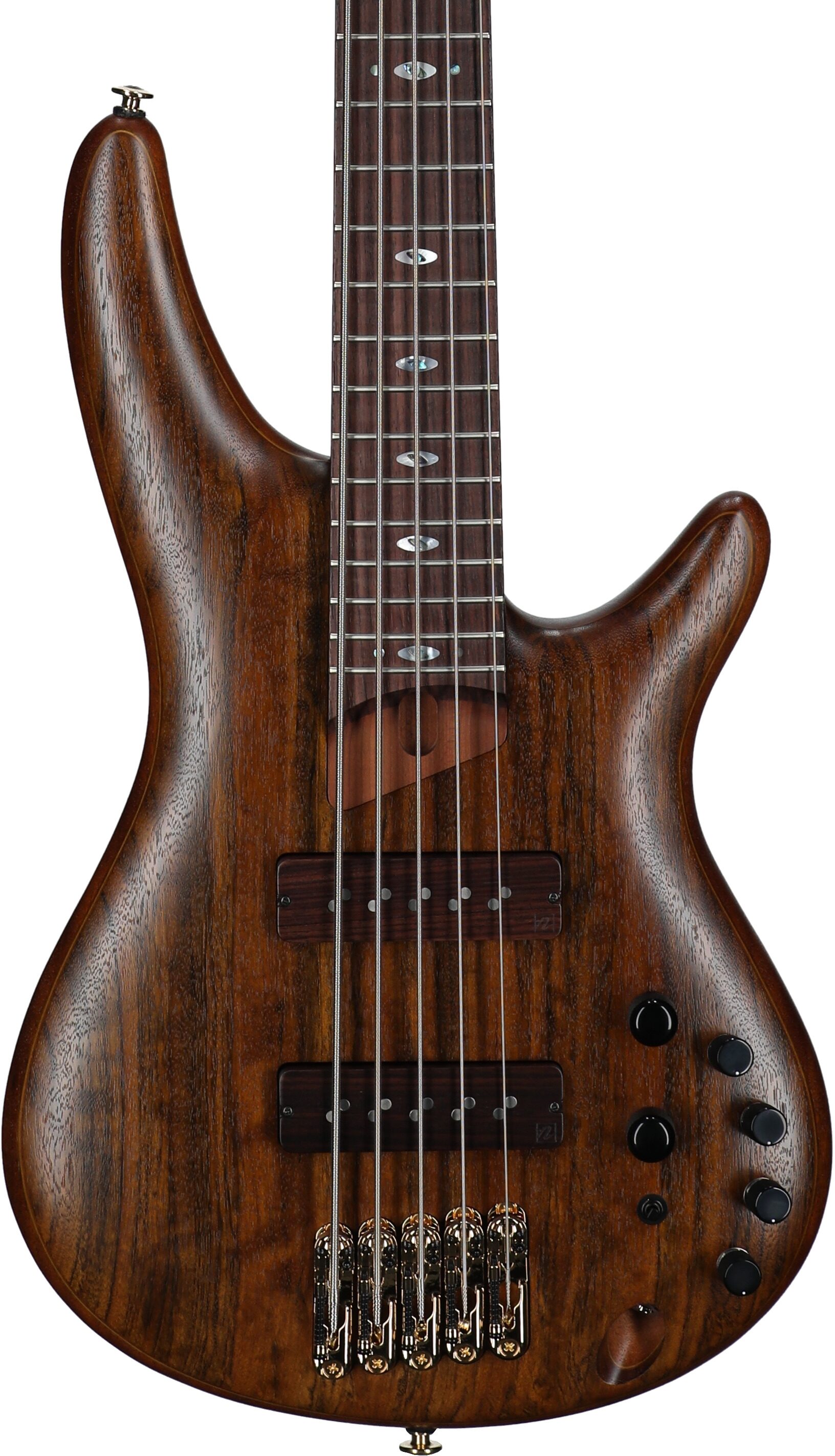 Ibanez SR5505 Prestige Electric Bass, 5-String (with Case), Mocha Flat, Serial Number 210001F2500896, Body Straight Front