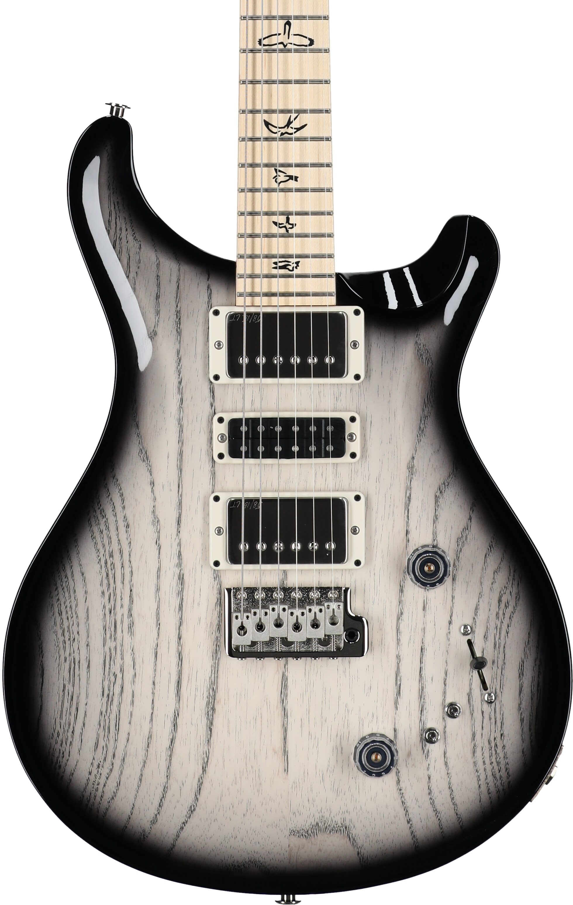 PRS Paul Reed Smith Swamp Ash Special Maple Electric Guitar (with Gig Bag), White Doghair, Serial Number 0404728, Body Straight Front