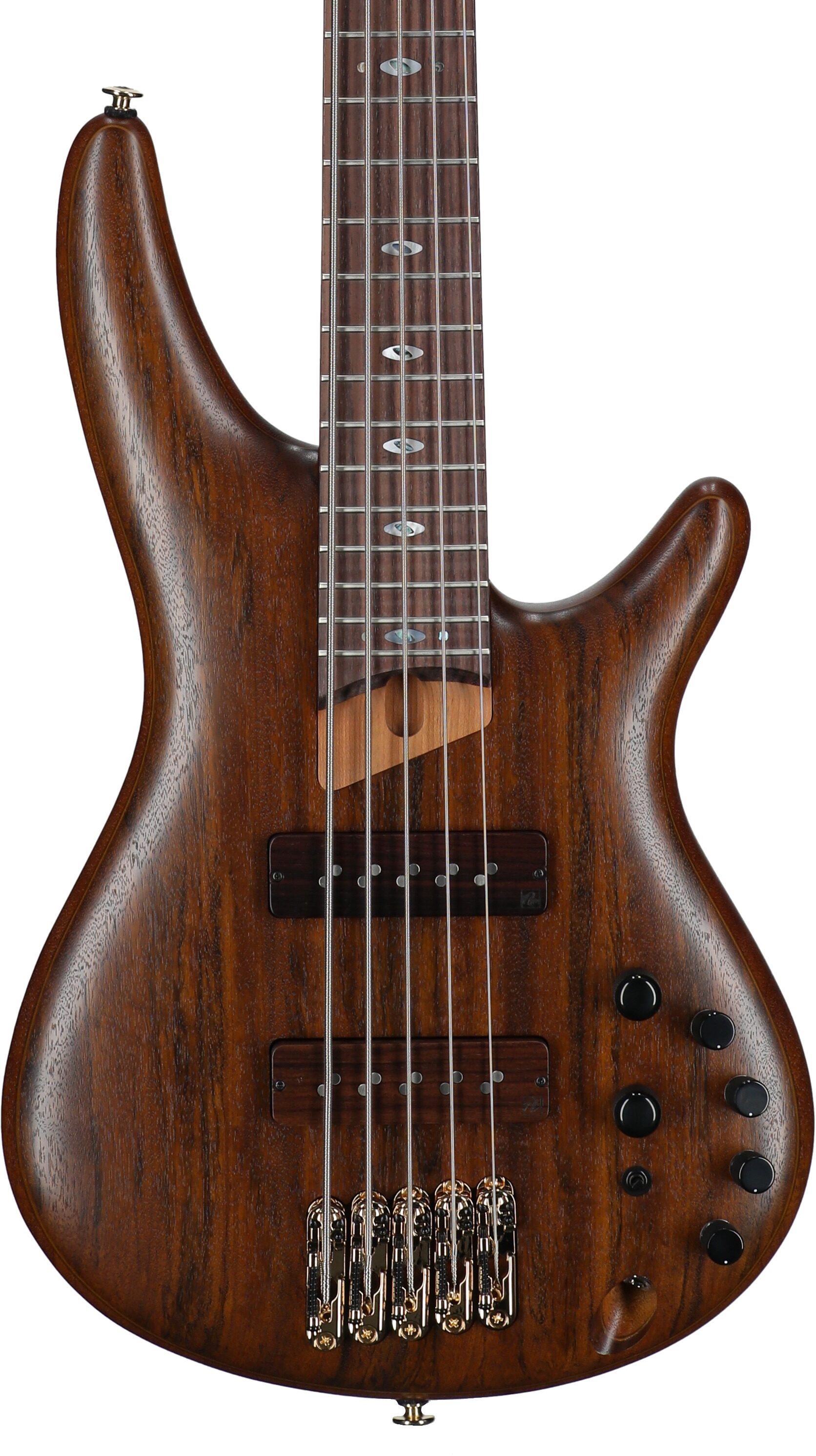 Ibanez SR5505 Prestige Electric Bass, 5-String (with Case), Mocha Flat, Serial Number 210001F2500347, Body Straight Front