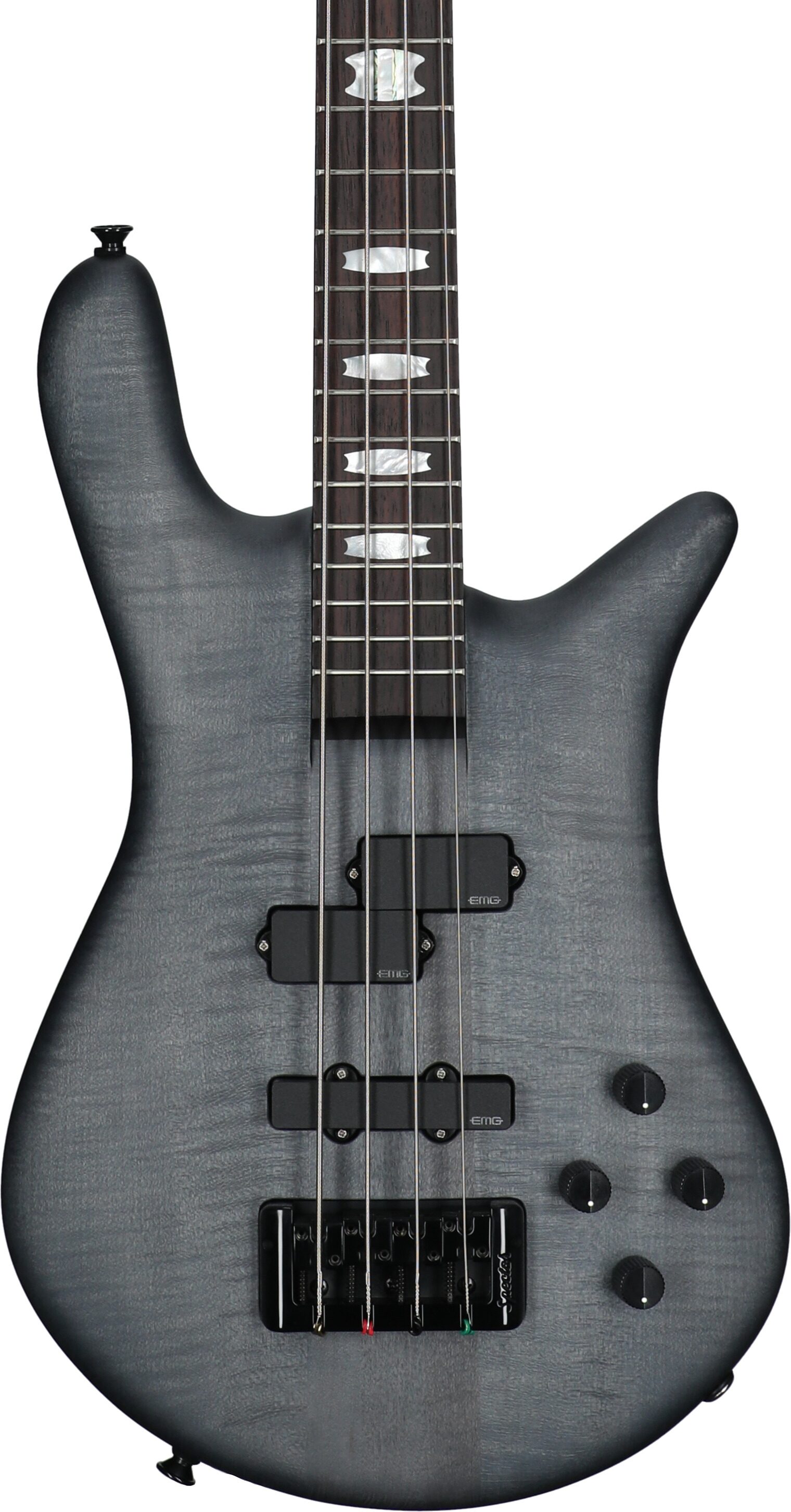 Spector Euro4 LX Electric Bass (with Gig Bag), Black Stain Matte, Serial Number 21NB22527, Body Straight Front