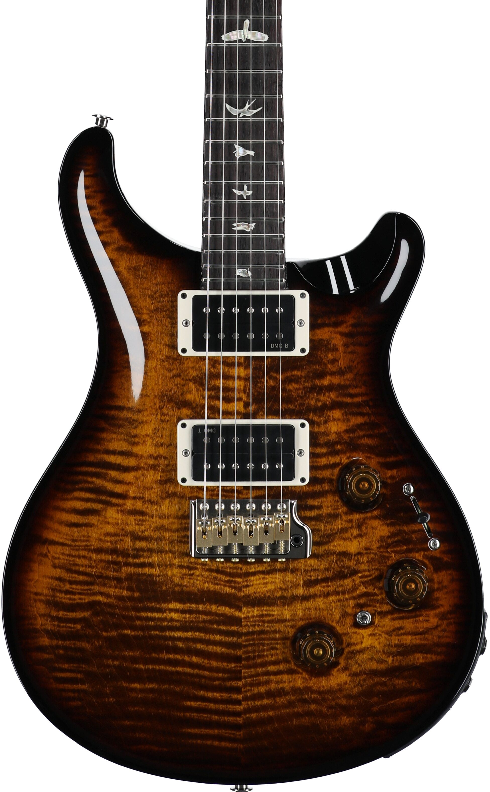 PRS Paul Reed Smith Custom 24 Piezo Electric Guitar (with Case), Black Gold Wrap Burst, Serial Number 0403871, Body Straight Front