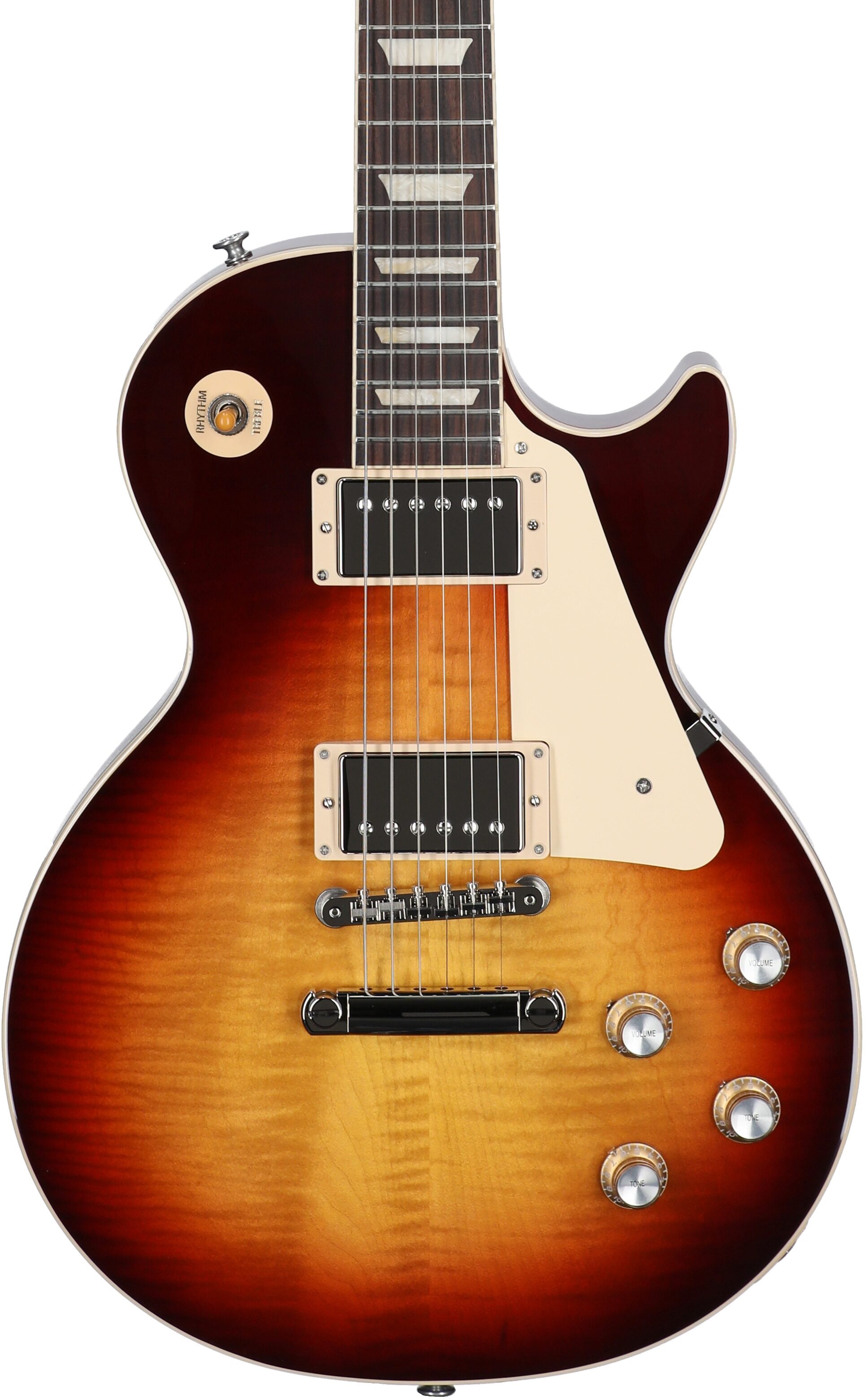 Gibson Exclusive '60s Les Paul Standard AAA Flame Top Electric Guitar (with Case), Bourbon Burst, Serial Number 235240116, Body Straight Front