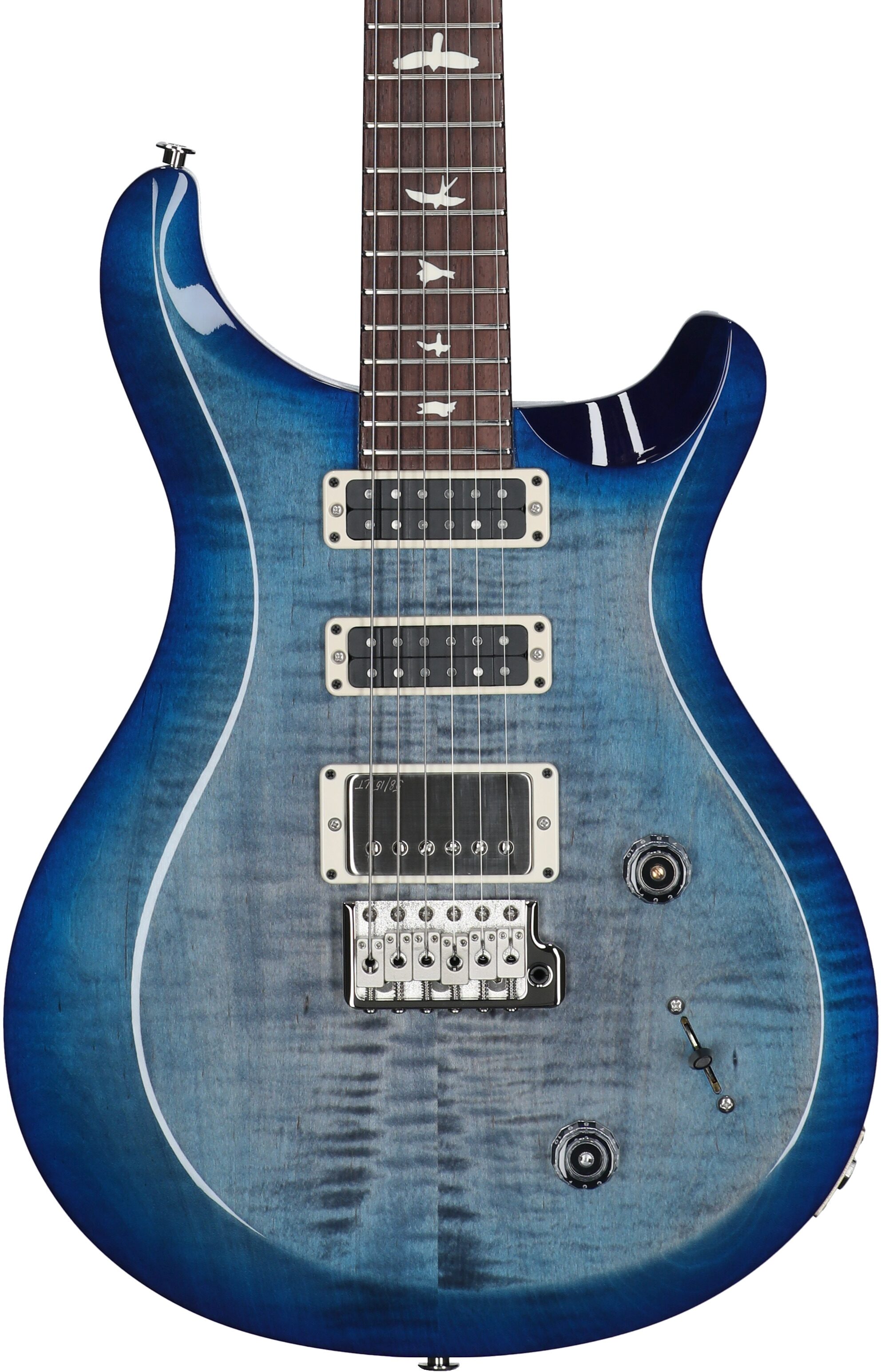 PRS Paul Reed Smith S2 Studio Electric Guitar, Faded Gray Black Blue Burst, Serial Number S2080103, Body Straight Front
