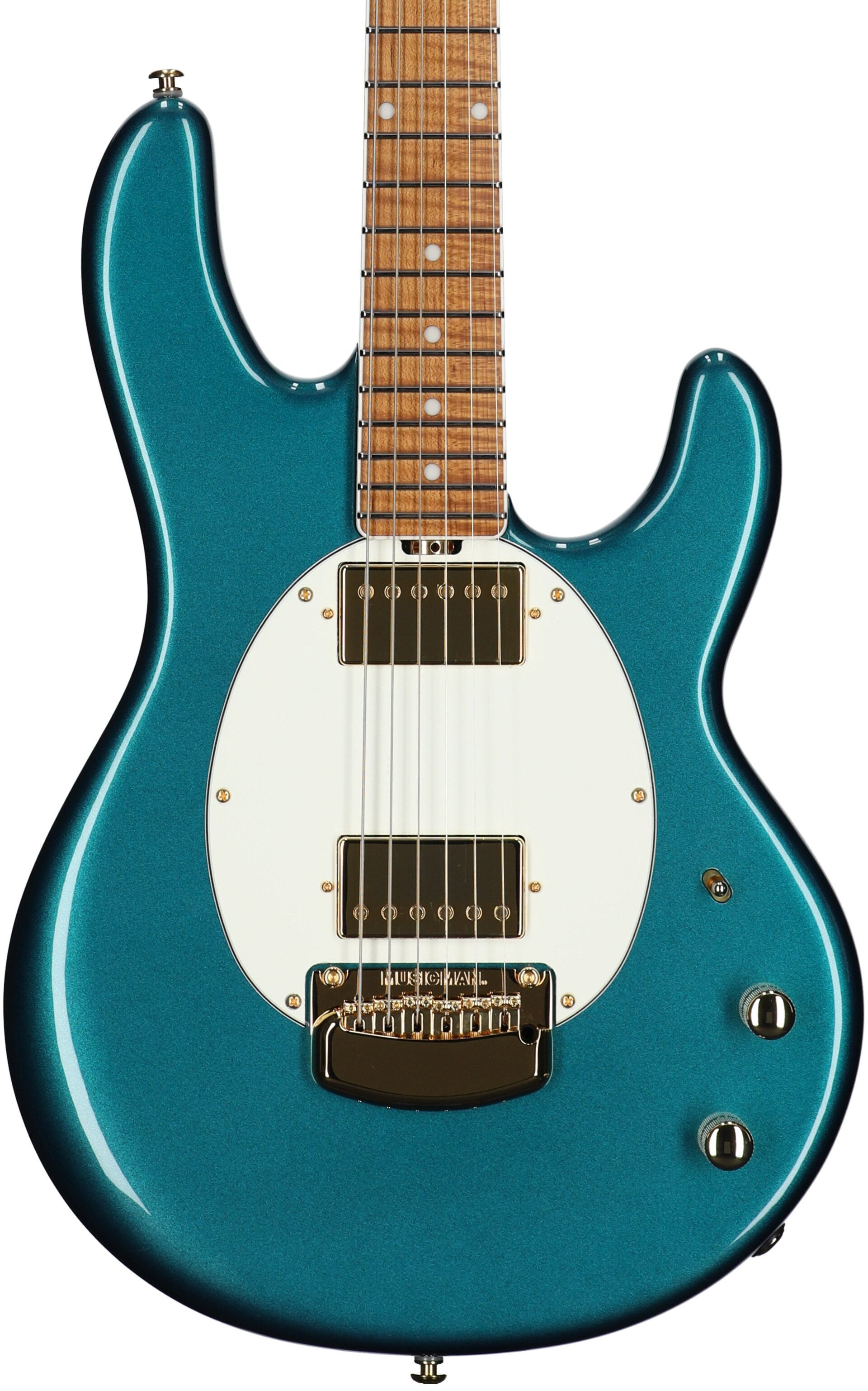Ernie Ball Music Man StingRay II Cory Wong Deluxe Electric Guitar, Pine Green, Serial Number S12335, Body Straight Front