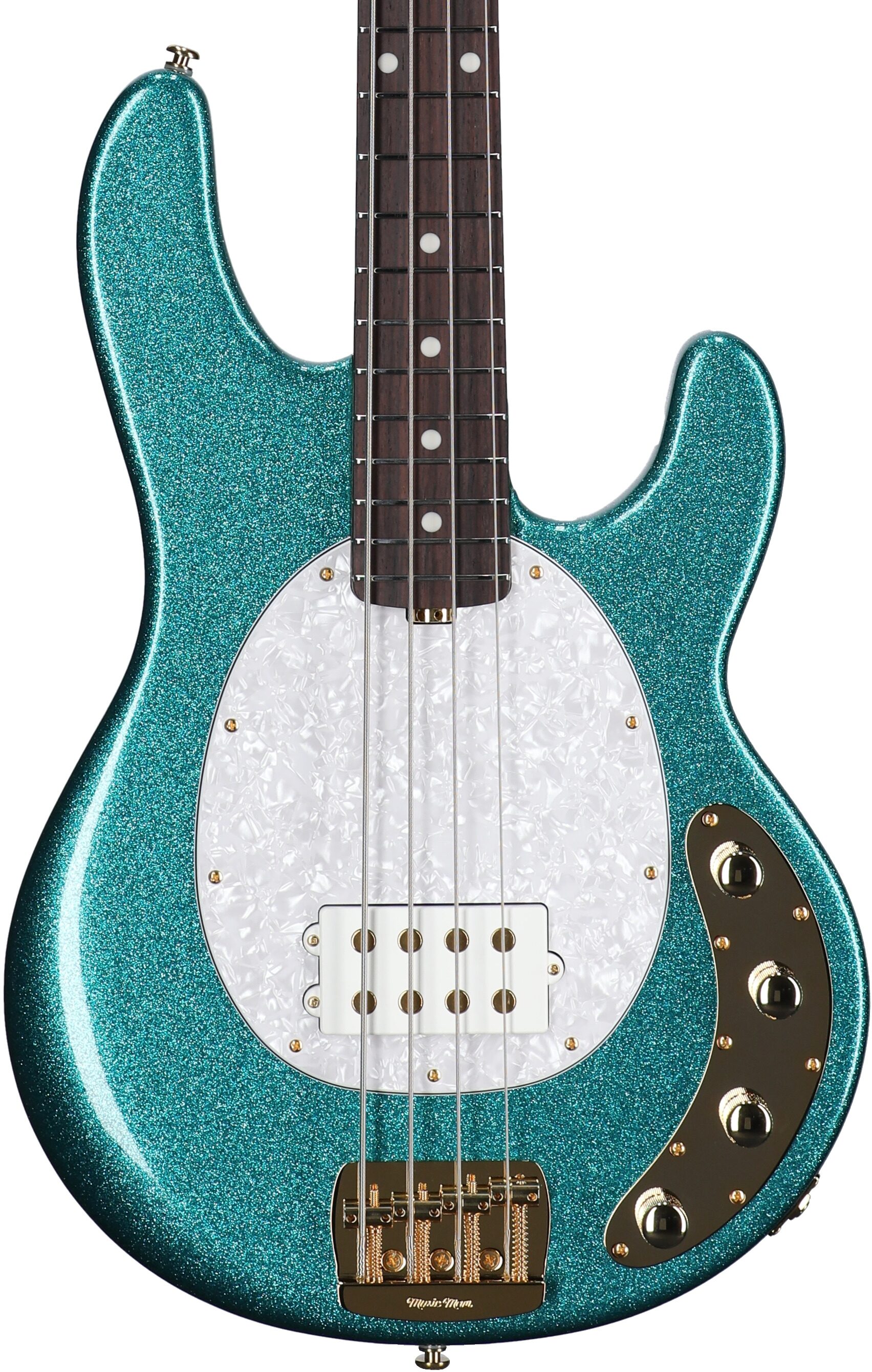 Ernie Ball Music Man StingRay Special Electric Bass (with Mono Case), Ocean Sparkle, Serial Number K06317, Body Straight Front