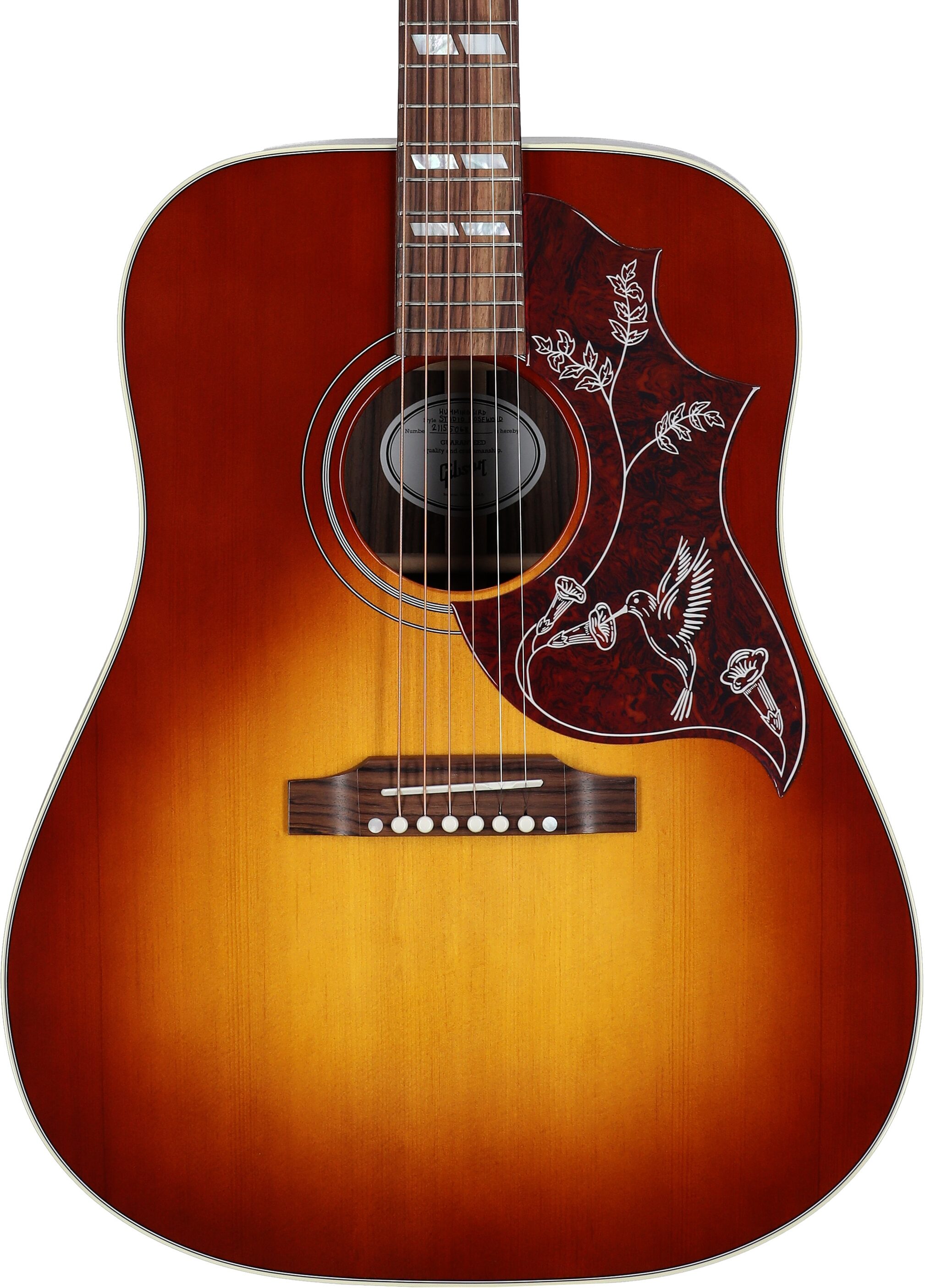 Gibson Hummingbird Studio Rosewood Acoustic-Electric Guitar, Rosewood Burst, Serial Number 21155068, Body Straight Front