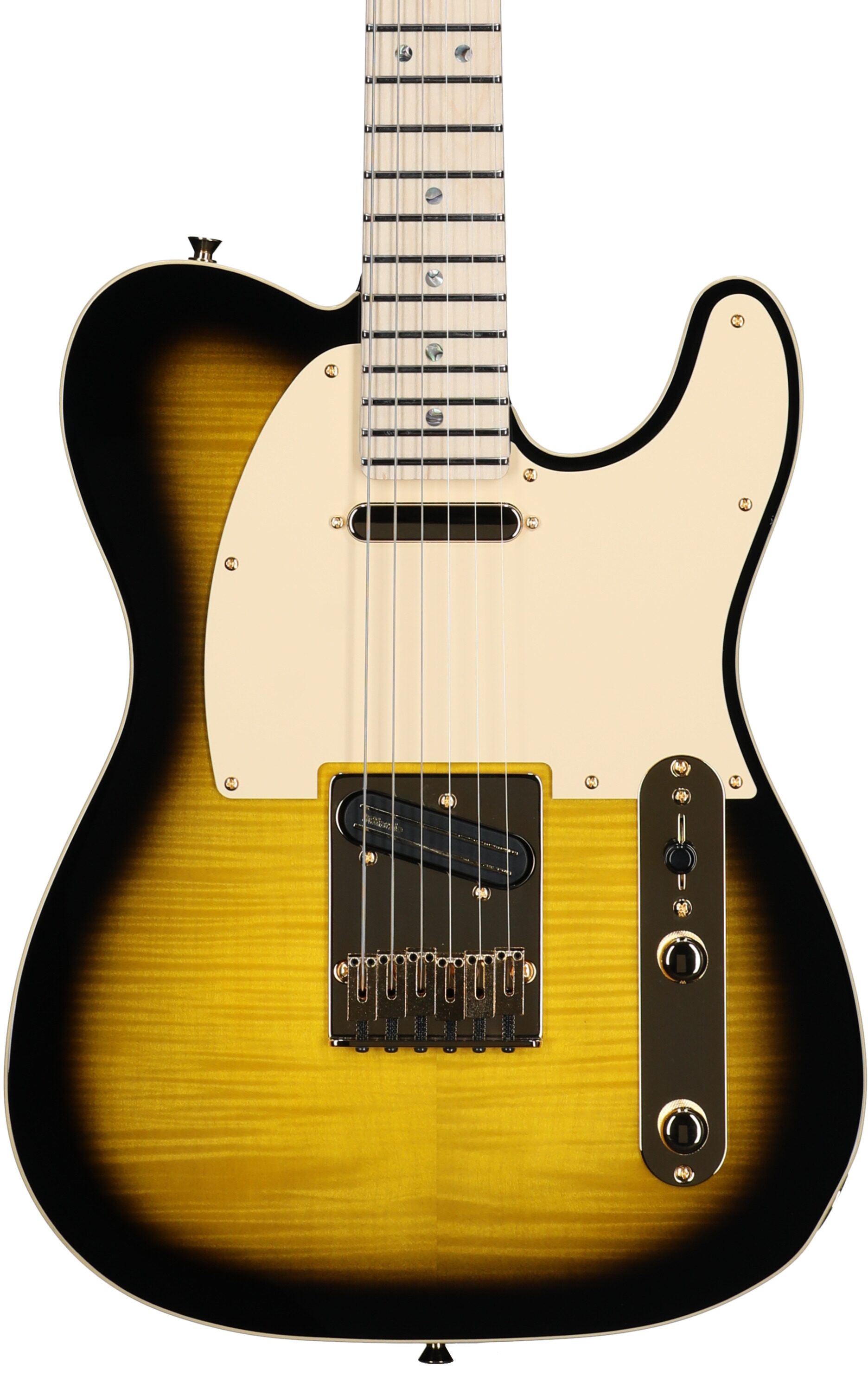 Fender Richie Kotzen Telecaster Electric Guitar (Maple Fingerboard), Brown Sunburst, Serial Number JD24029222, Body Straight Front