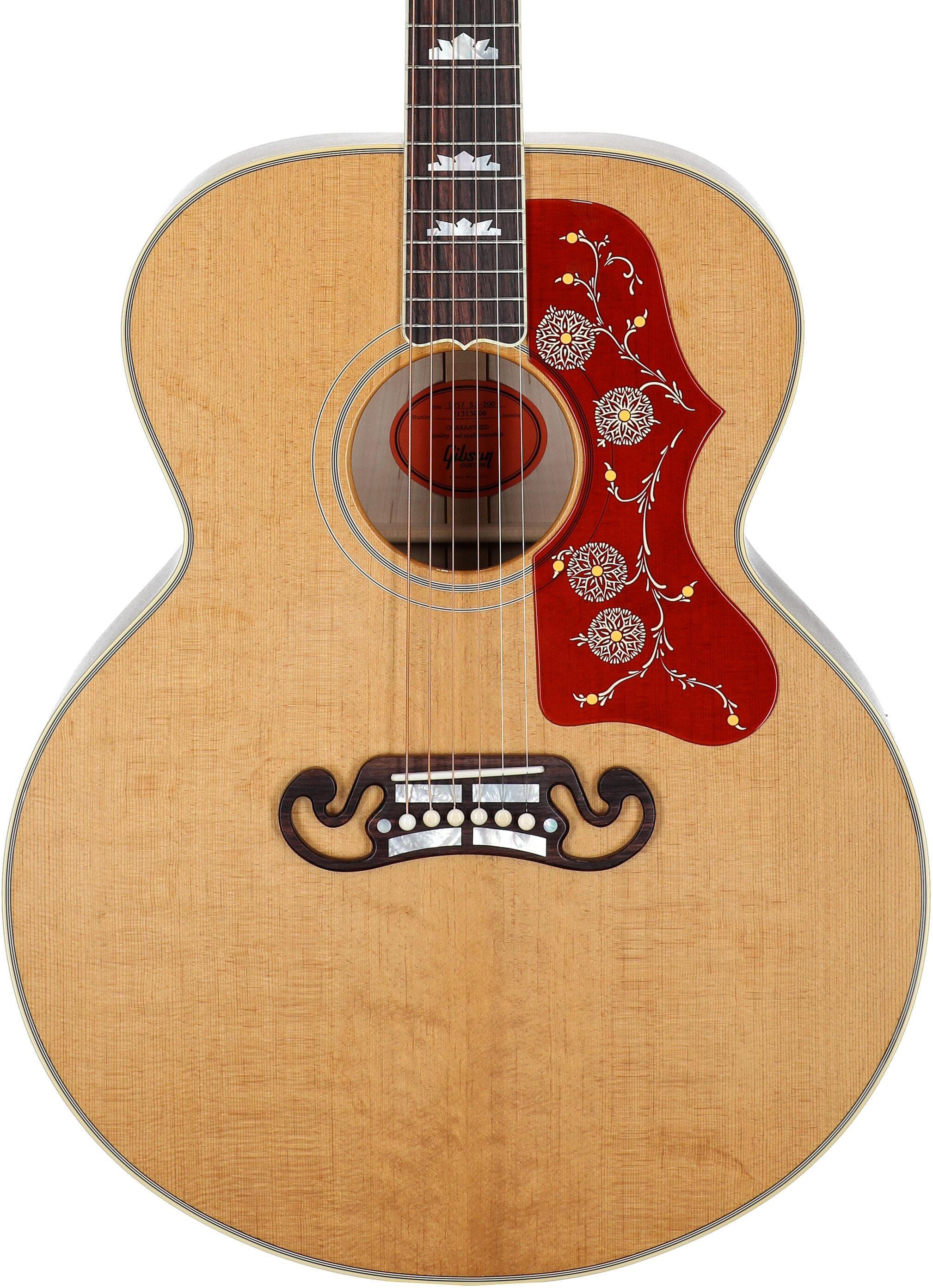 Gibson Custom Shop 1957 SJ-200 Jumbo Reissue Acoustic Guitar (with Case), Antique Natural, Serial Number 21315006, Body Straight Front