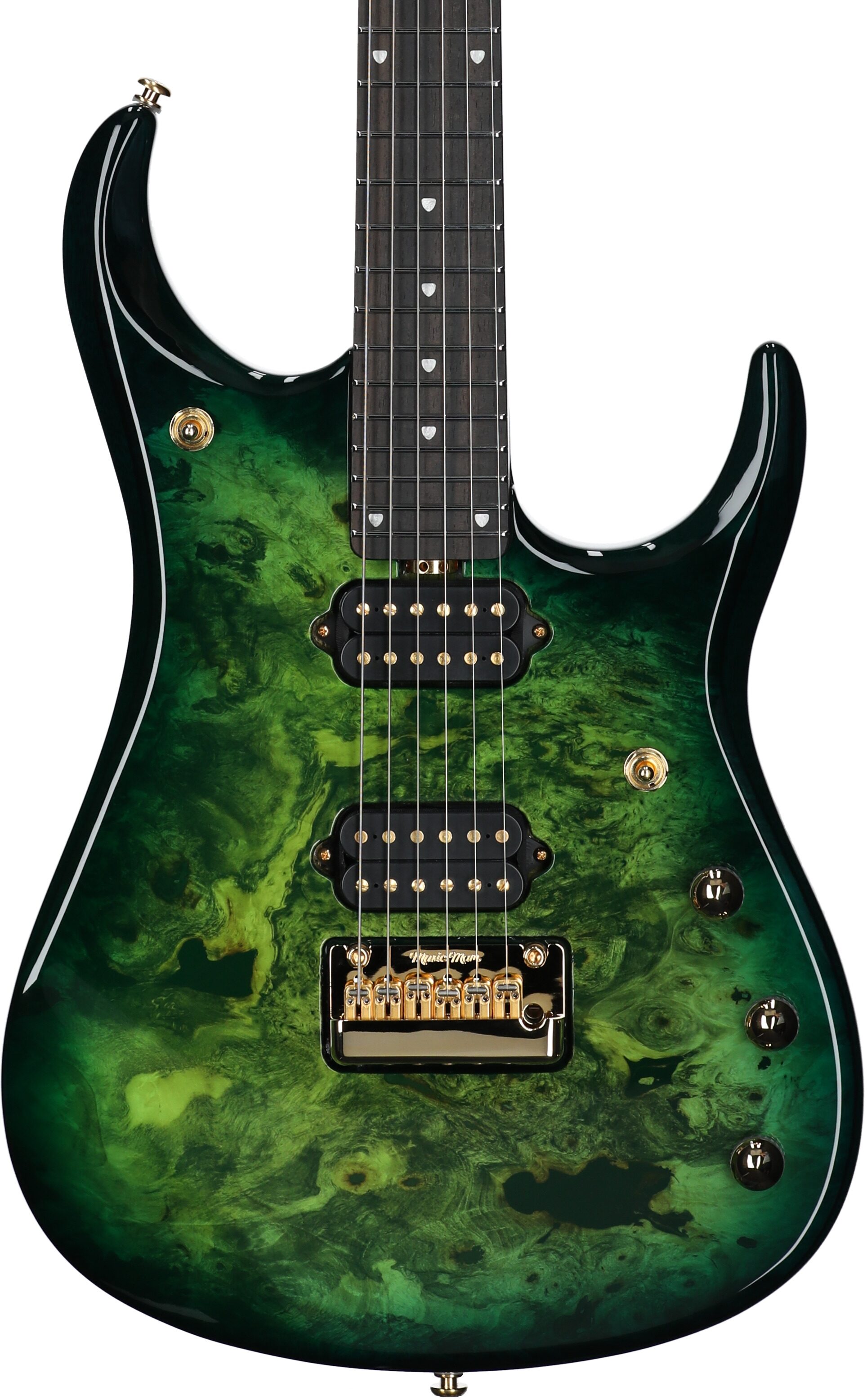 Ernie Ball Music Man JP15 BFR Electric Guitar (with Case), Toxic Sludge, Serial Number G91718, Body Straight Front