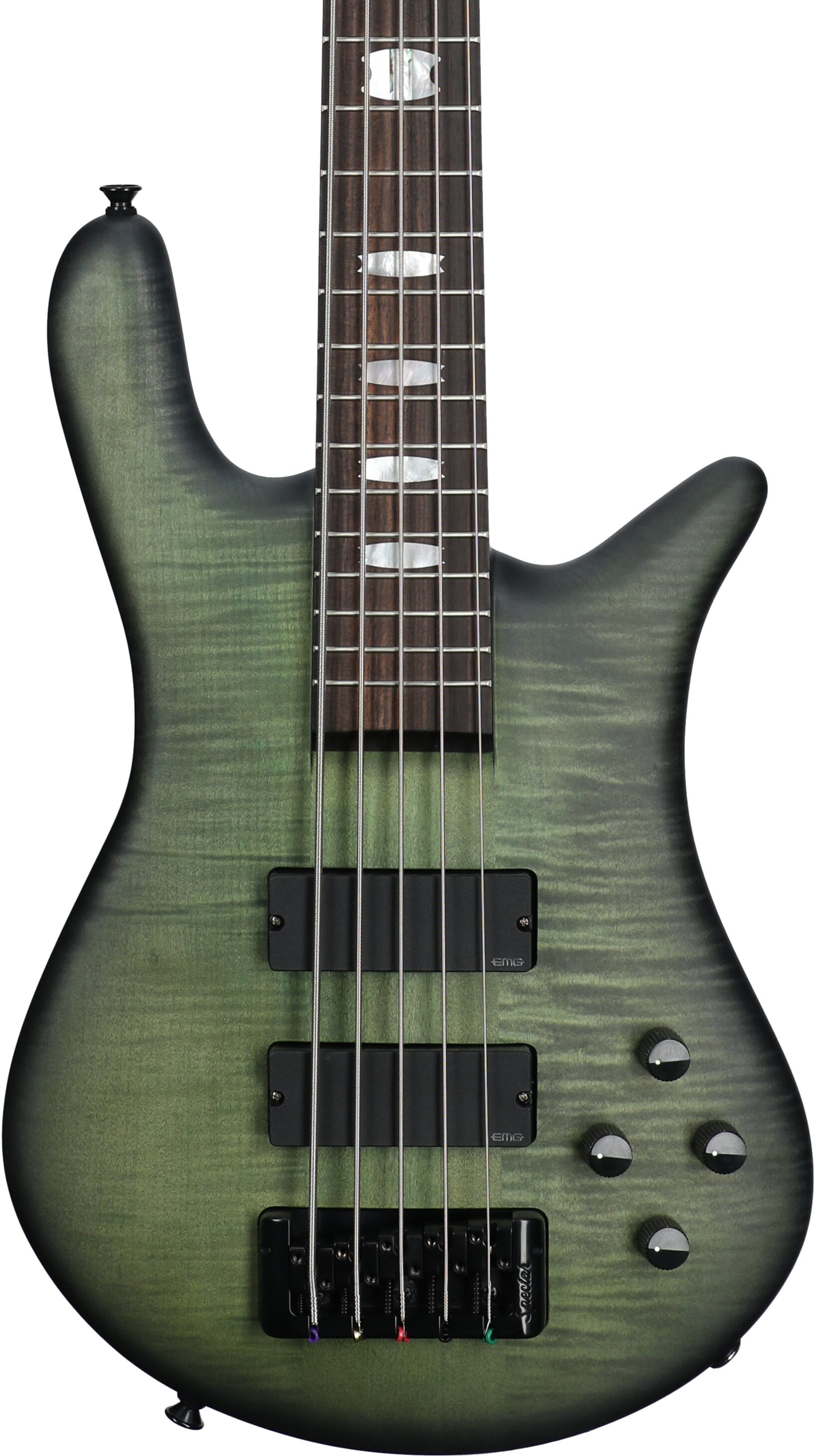 Spector Euro5 LX Electric Bass, 5-String (with Gig Bag), Haunted Moss Matte, Serial Number 21NB22754, Body Straight Front