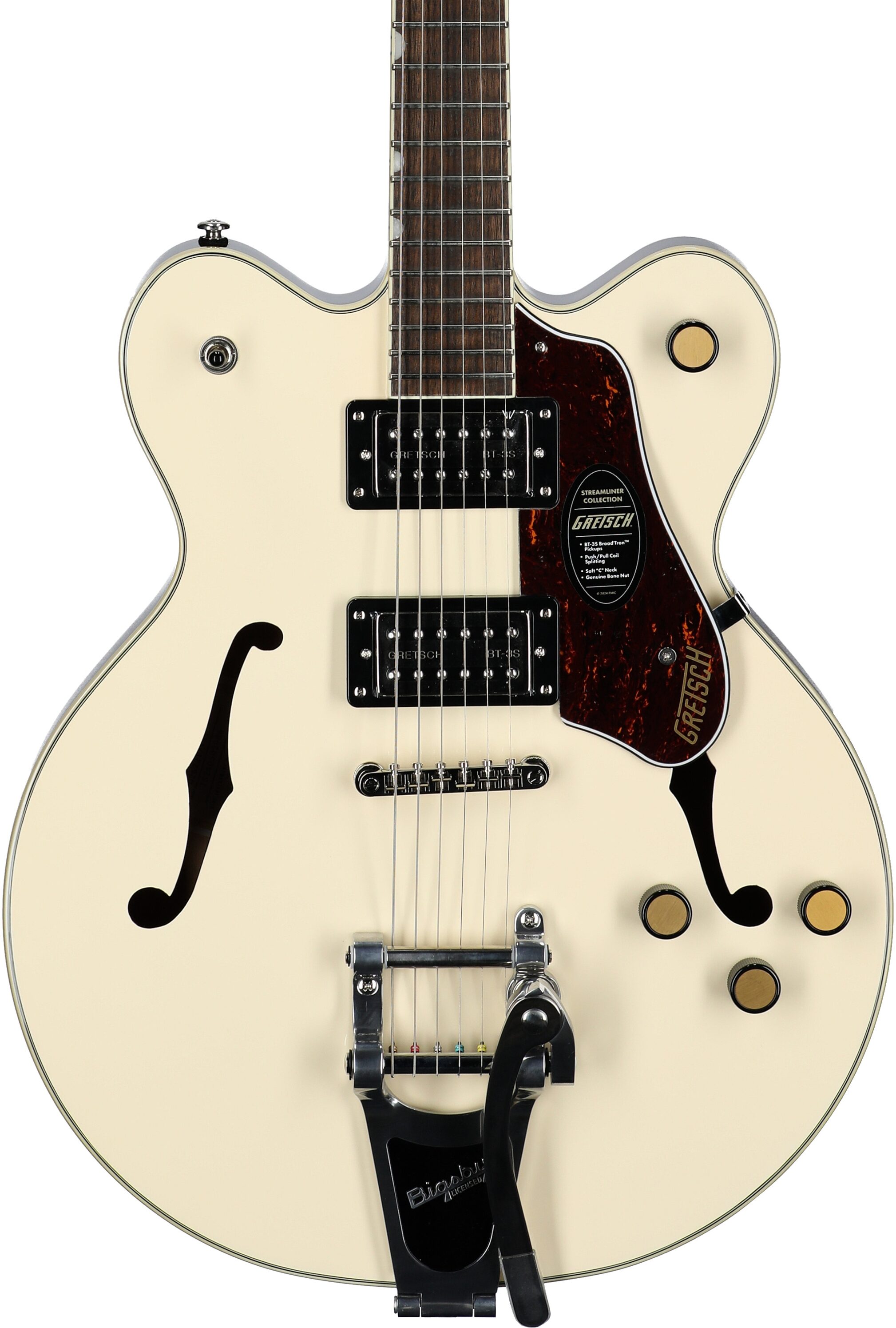 Gretsch G2622T Streamliner CB Electric Guitar, Vintage White, Body Straight Front