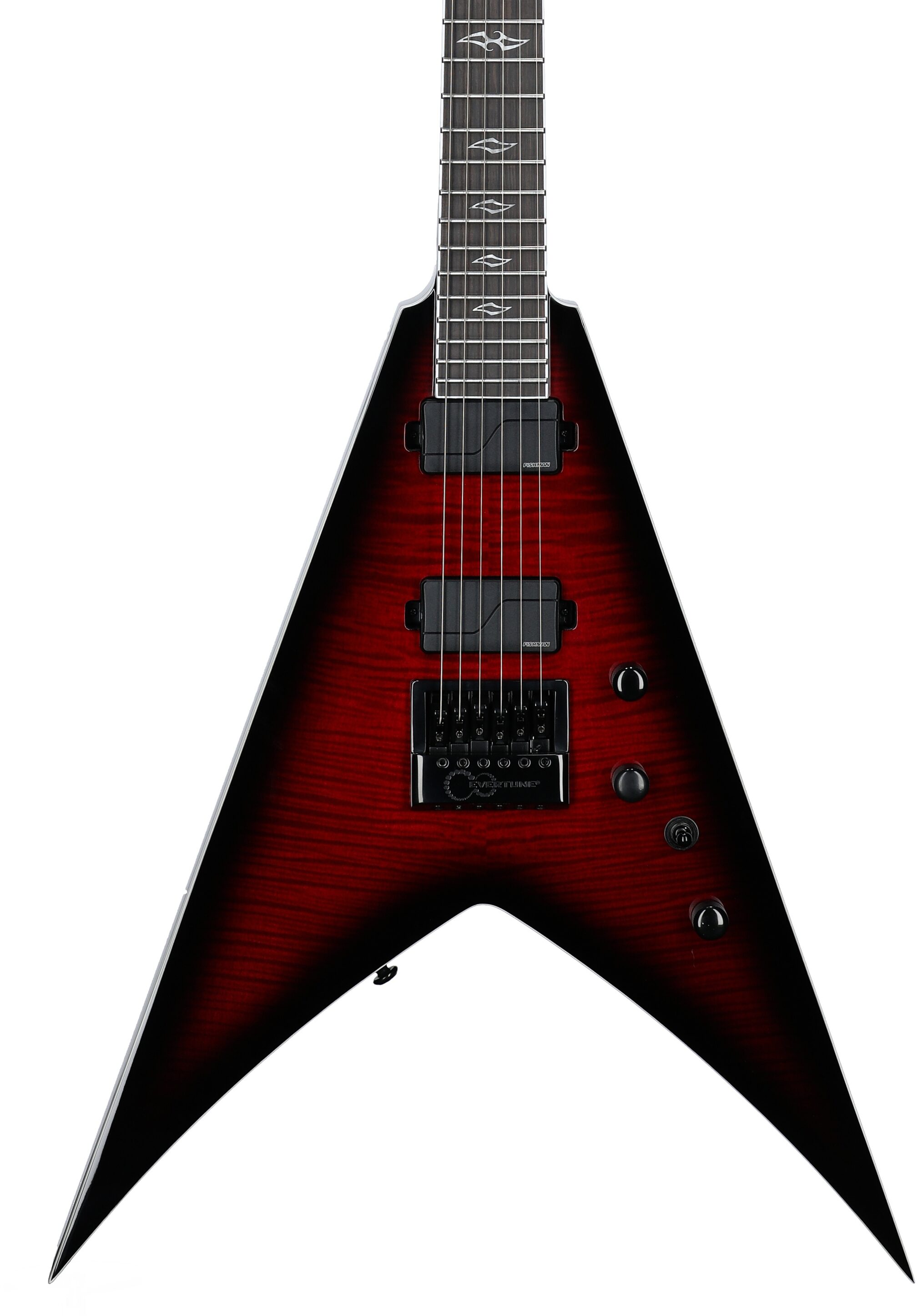 Dean Vengeance Select Evertune Fluence Electric Guitar, Black Charcoal Burst, Body Straight Front