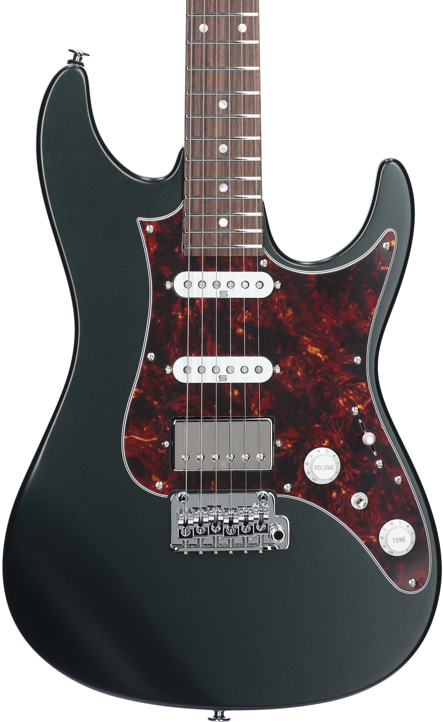 Ibanez AZ2204N Prestige Electric Guitar (with Case), Ivy Green Metallic, Body Straight Front