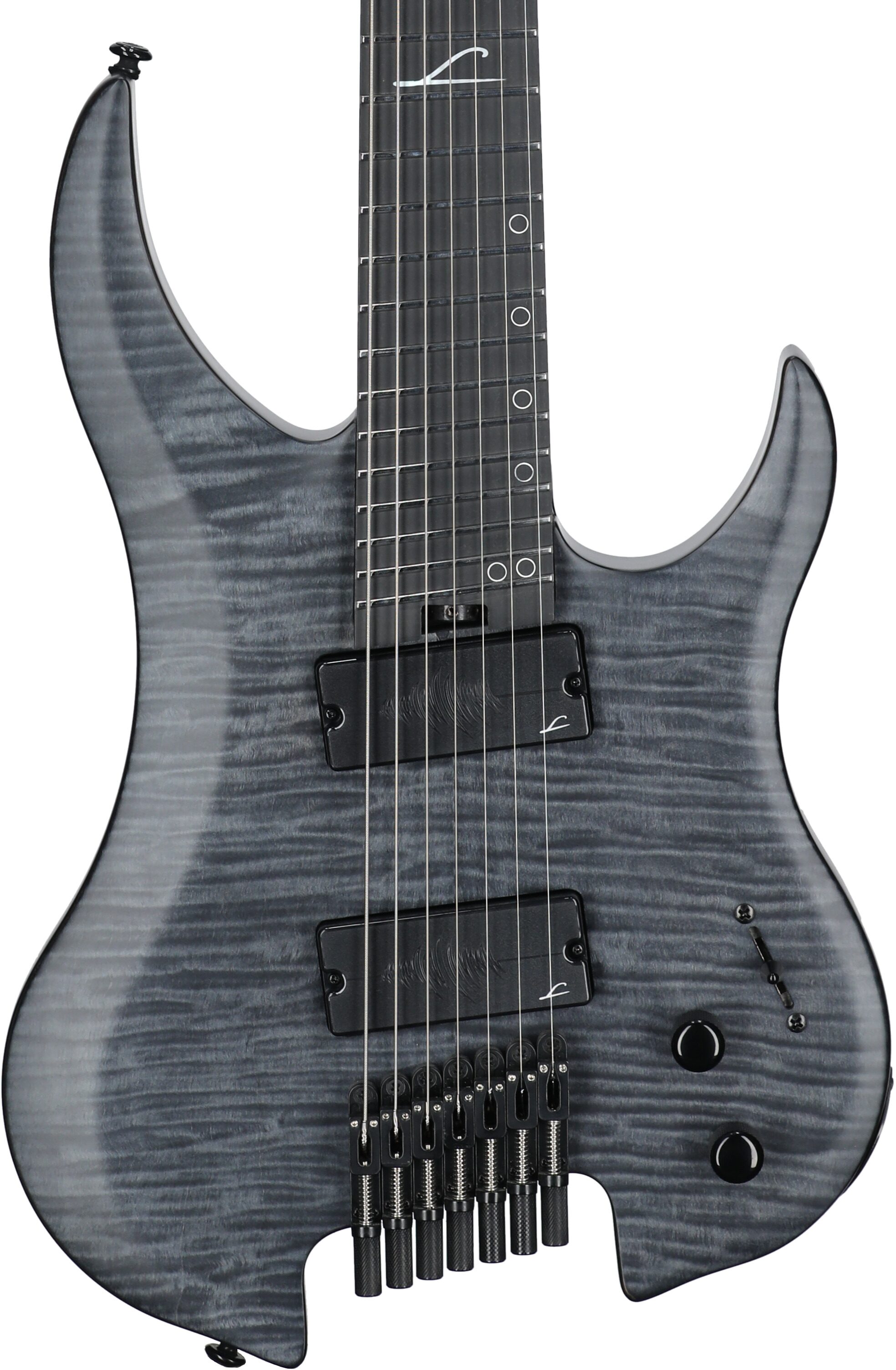 Legator Ghost 7 Super Shred Electric Guitar, Black Flame, Body Straight Front