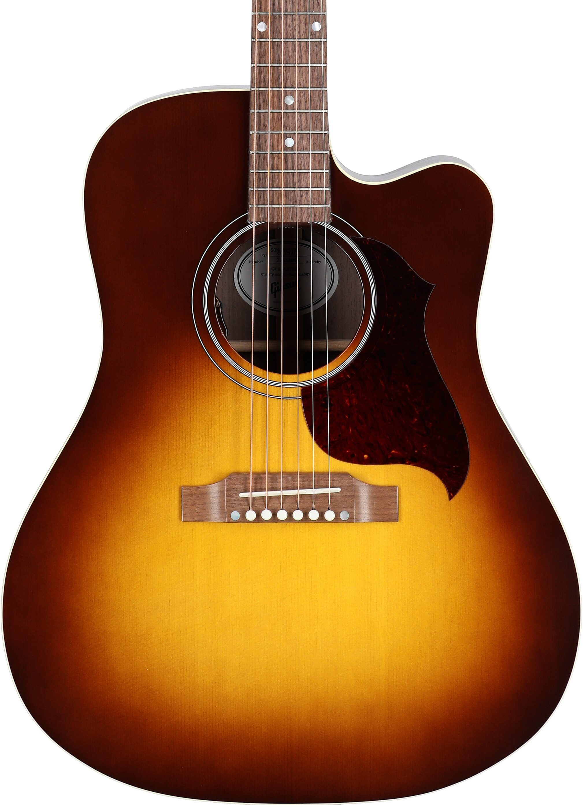 Gibson Limited Edition Exclusive Songwriter Studio EC Acoustic-Electric Guitar (with Soft Case), Vintage Sunburst, Body Straight Front