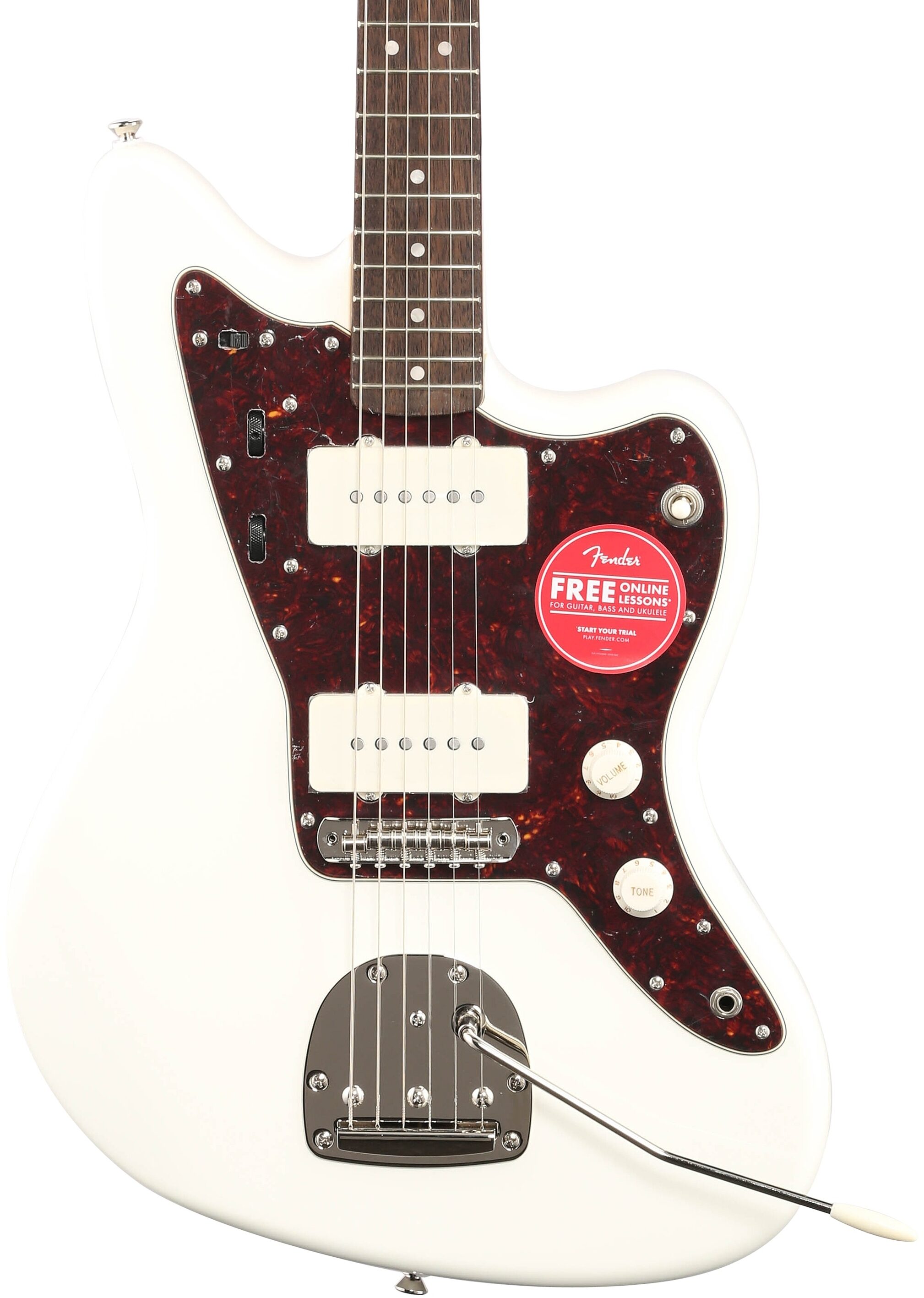 Squier Classic Vibe '60s Jazzmaster Electric Guitar, with Laurel Fingerboard, Olympic White, Body Straight Front