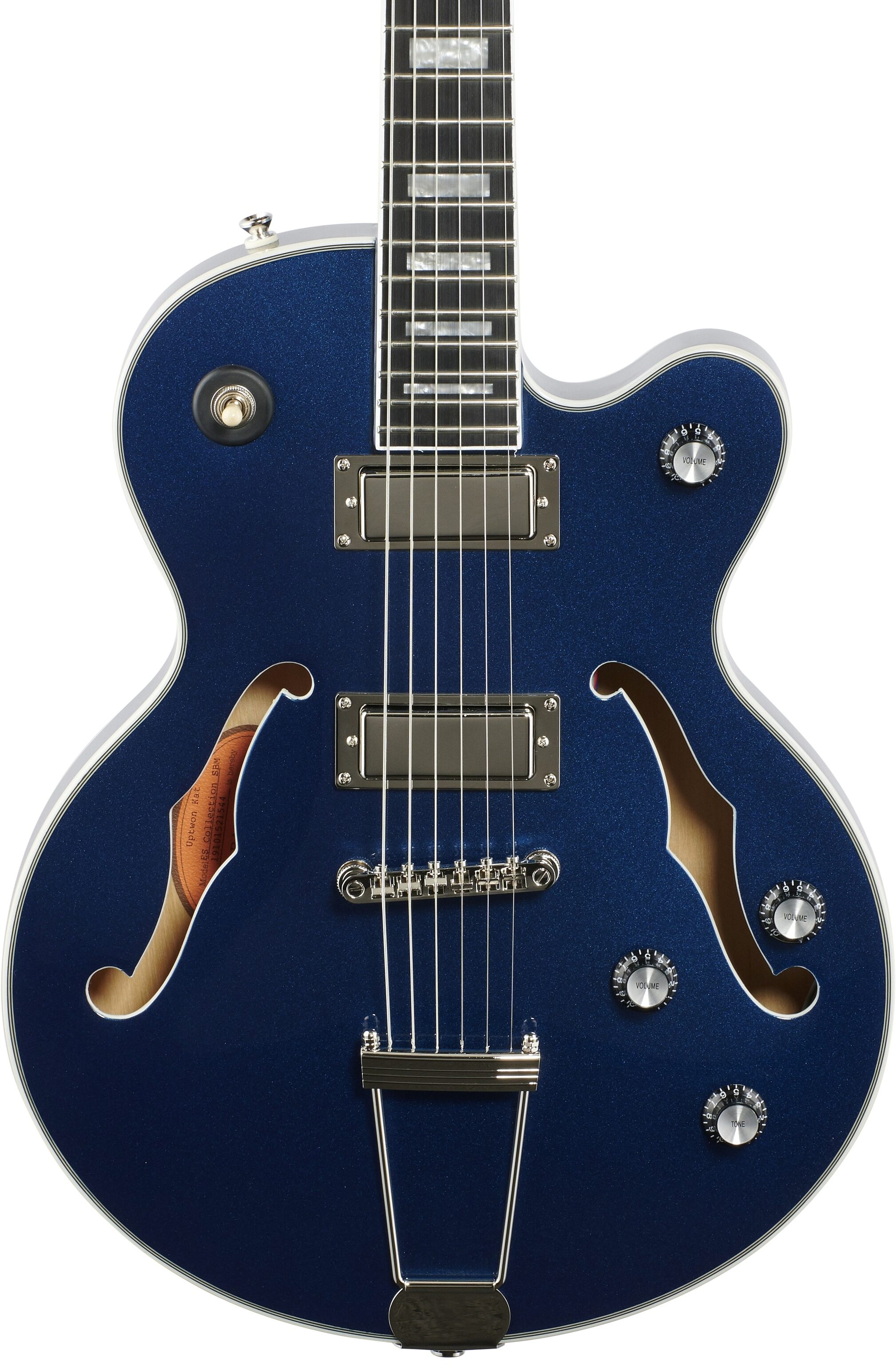 Epiphone Uptown Kat ES Electric Guitar, Sapphire Blue Metallic, Body Straight Front