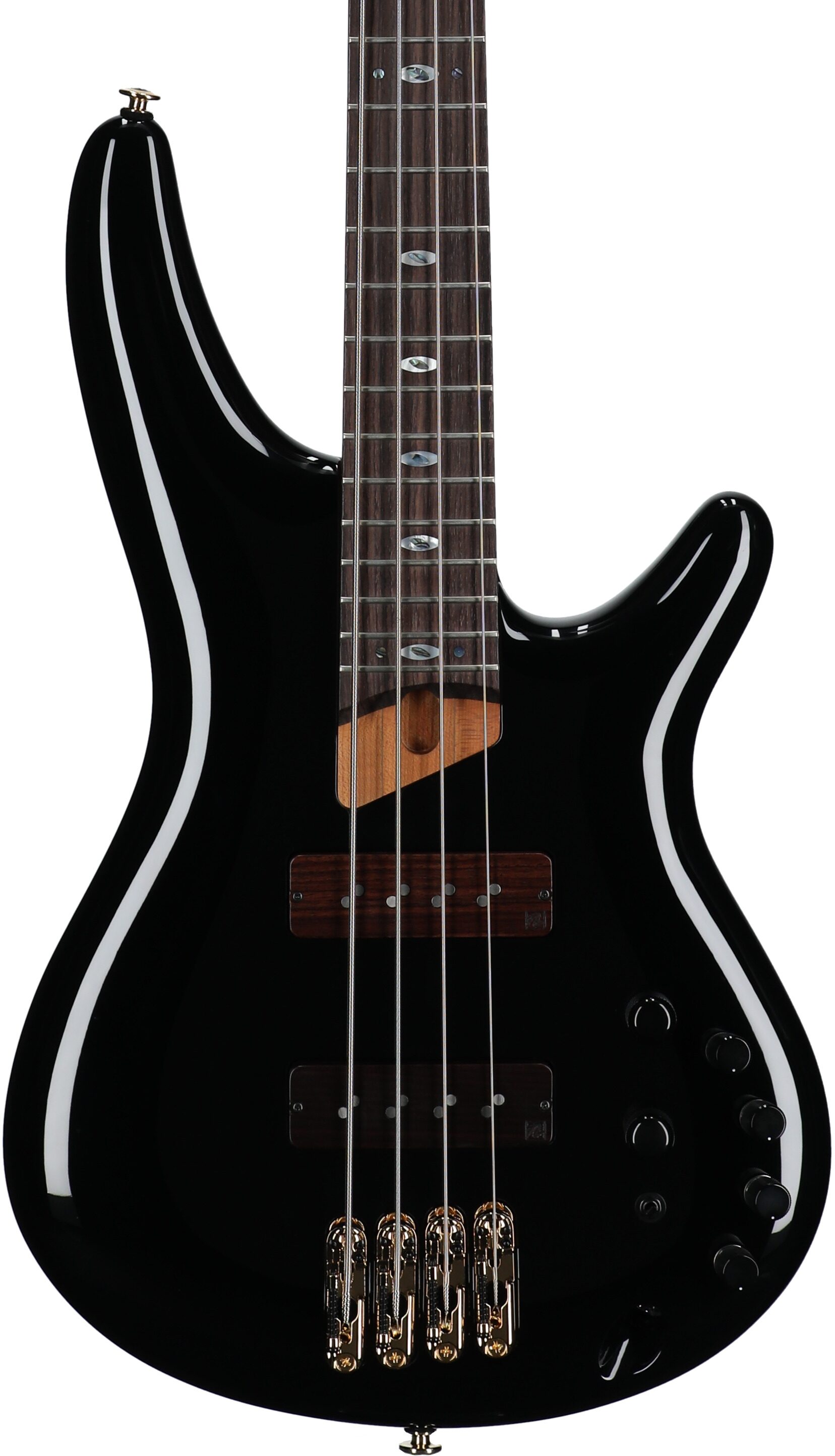 Ibanez SR3500 Prestige Electric Bass (with Case), Black, Body Straight Front