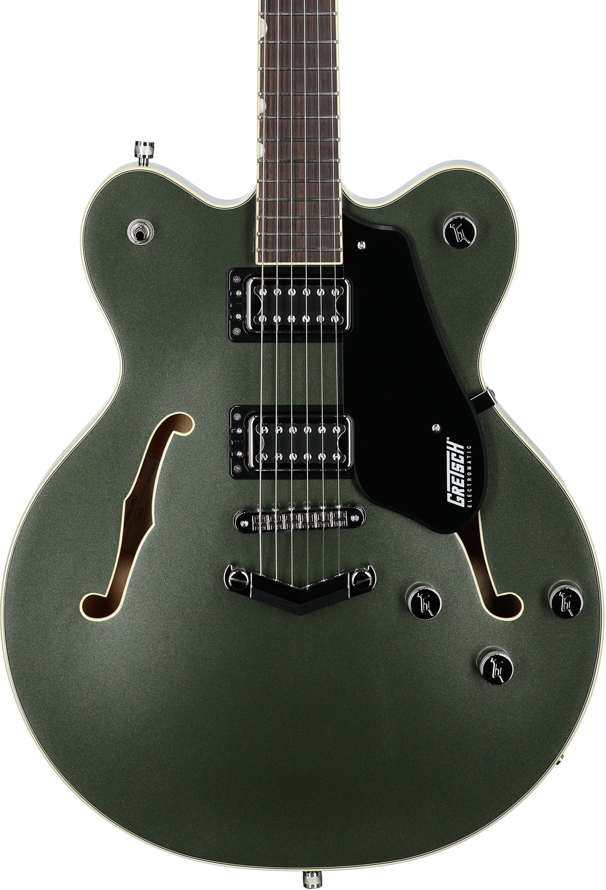 Gretsch G5622 Electromatic Center Block Double-Cut Electric Guitar, Olive Metallic, Body Straight Front