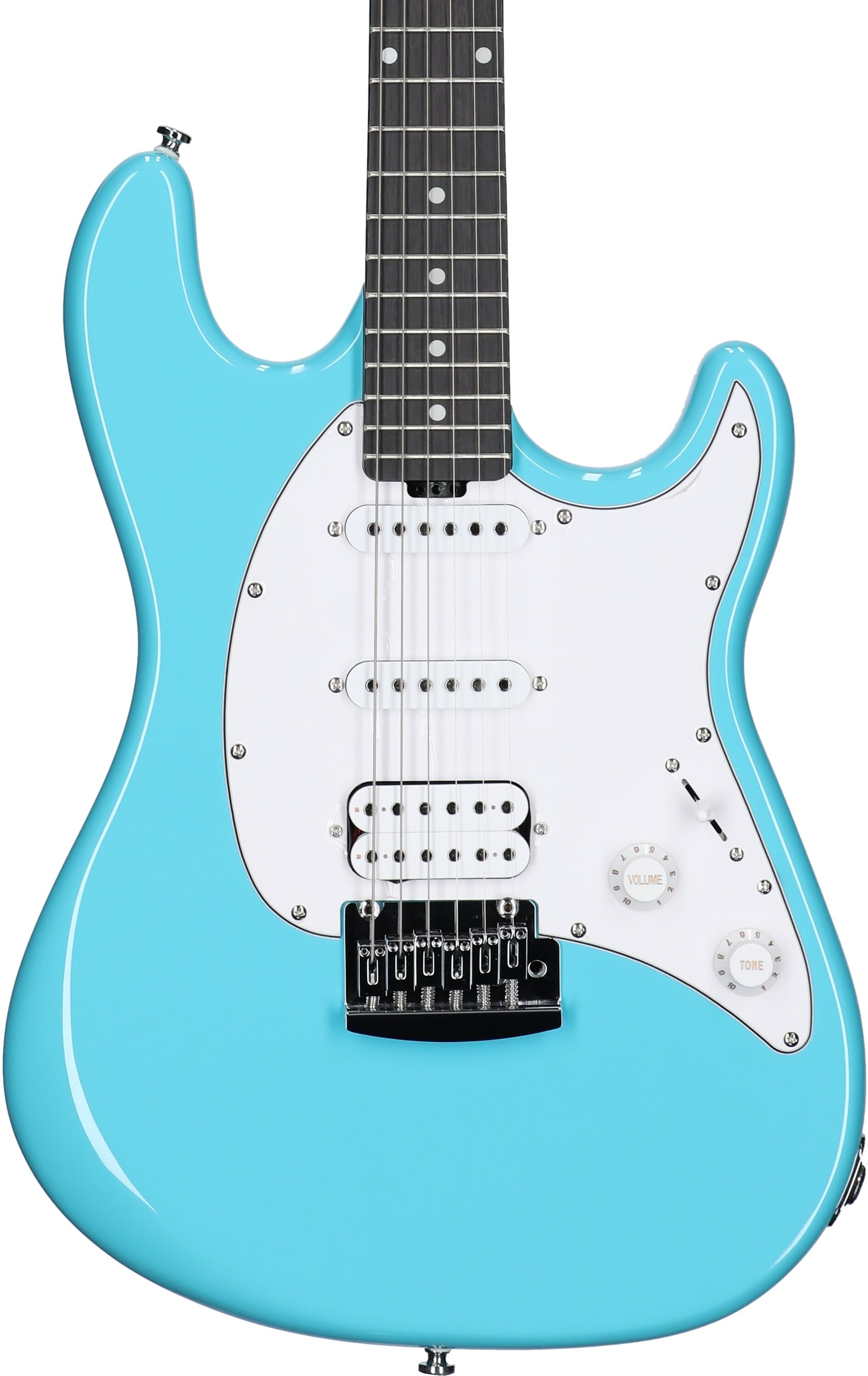 Sterling Intro Series Cutlass HSS Electric Guitar, Electric Blue, Body Straight Front