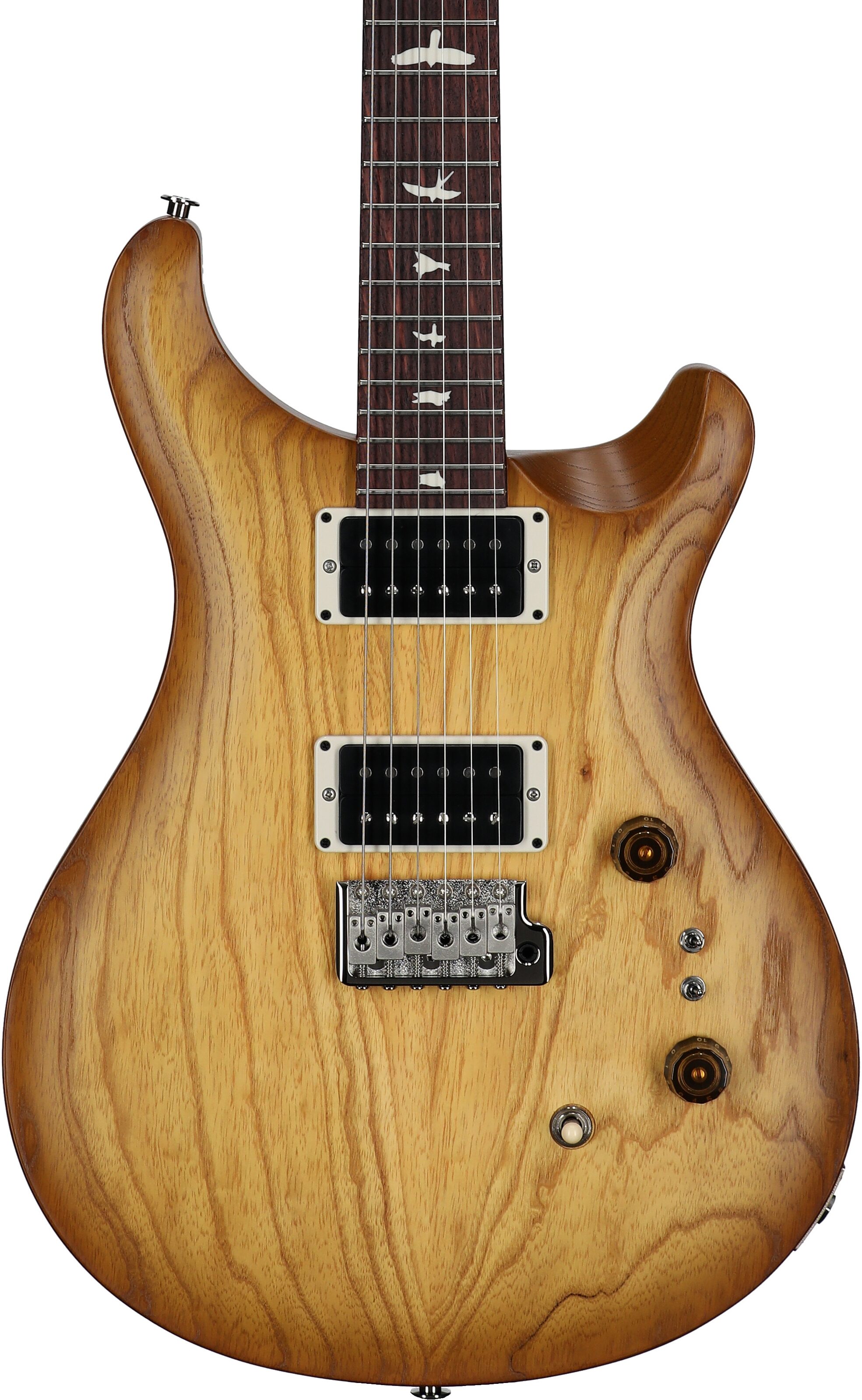 PRS Paul Reed Smith CE 24-08 Swamp Ash Electric Guitar (with Gig Bag), Satin Vintage Natural, Body Straight Front