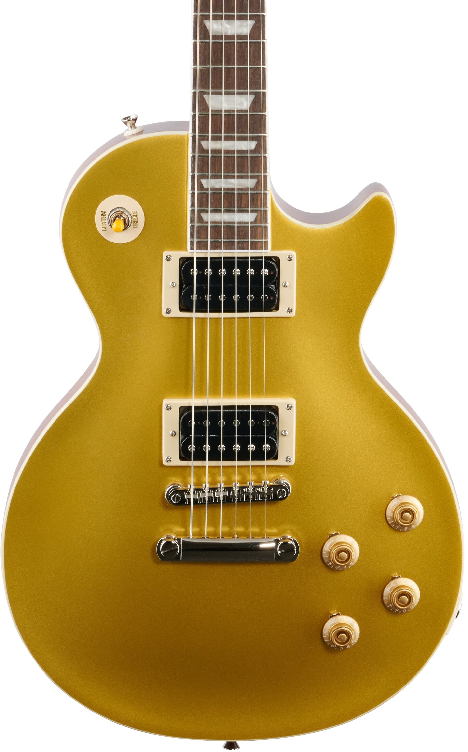 Epiphone Slash Les Paul Electric Guitar (with Case), Metallic Gold, Body Straight Front