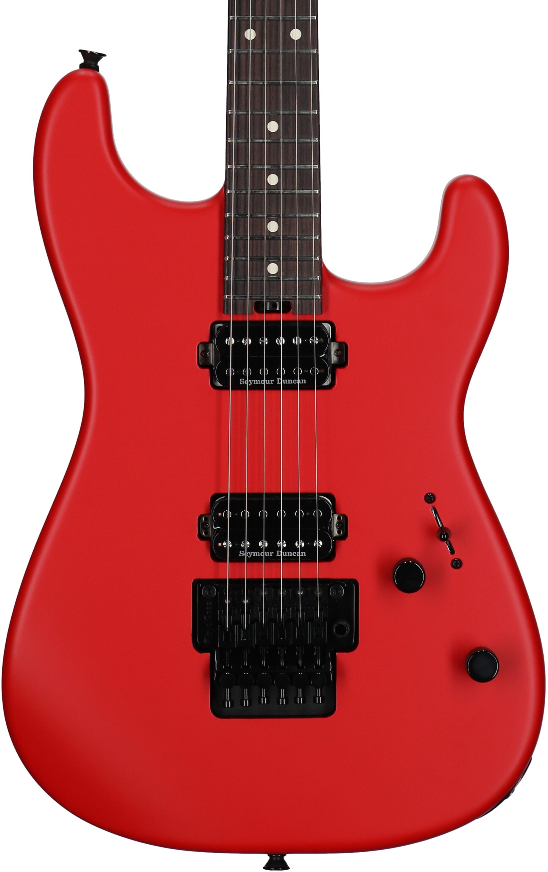 Charvel Pro-Mod Relic San Dimas ST1 HH Electric Guitar (with Gig Bag), Satin Ferrari Red, Body Straight Front