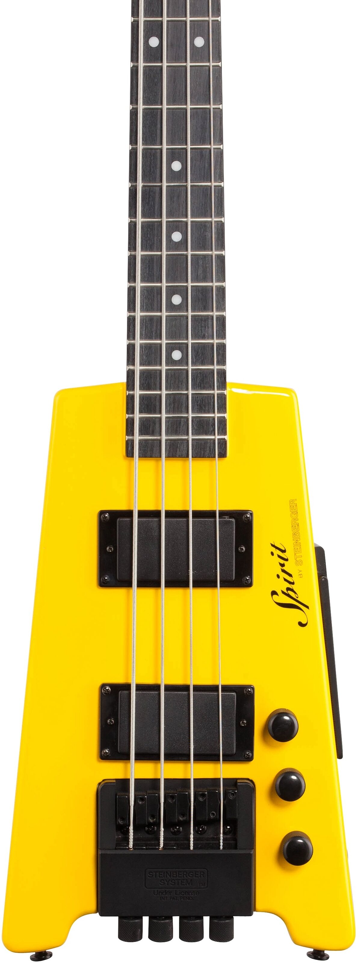 Steinberger Spirit XT-2 Standard Electric Bass (with Gig Bag), Hot Rod Yellow, Body Straight Front