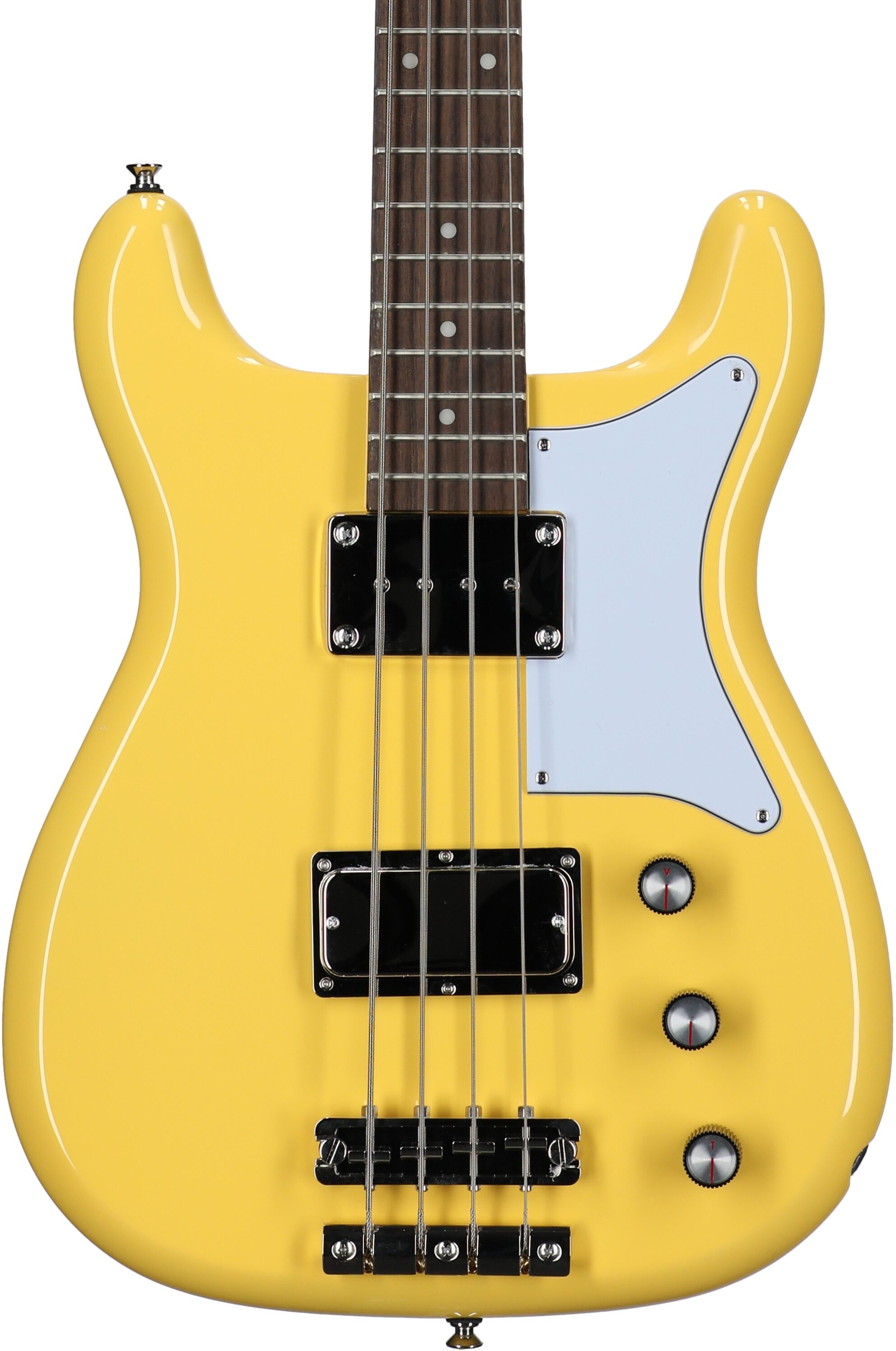 Epiphone Newport Bass Guitar, Sunset Yellow, Body Straight Front