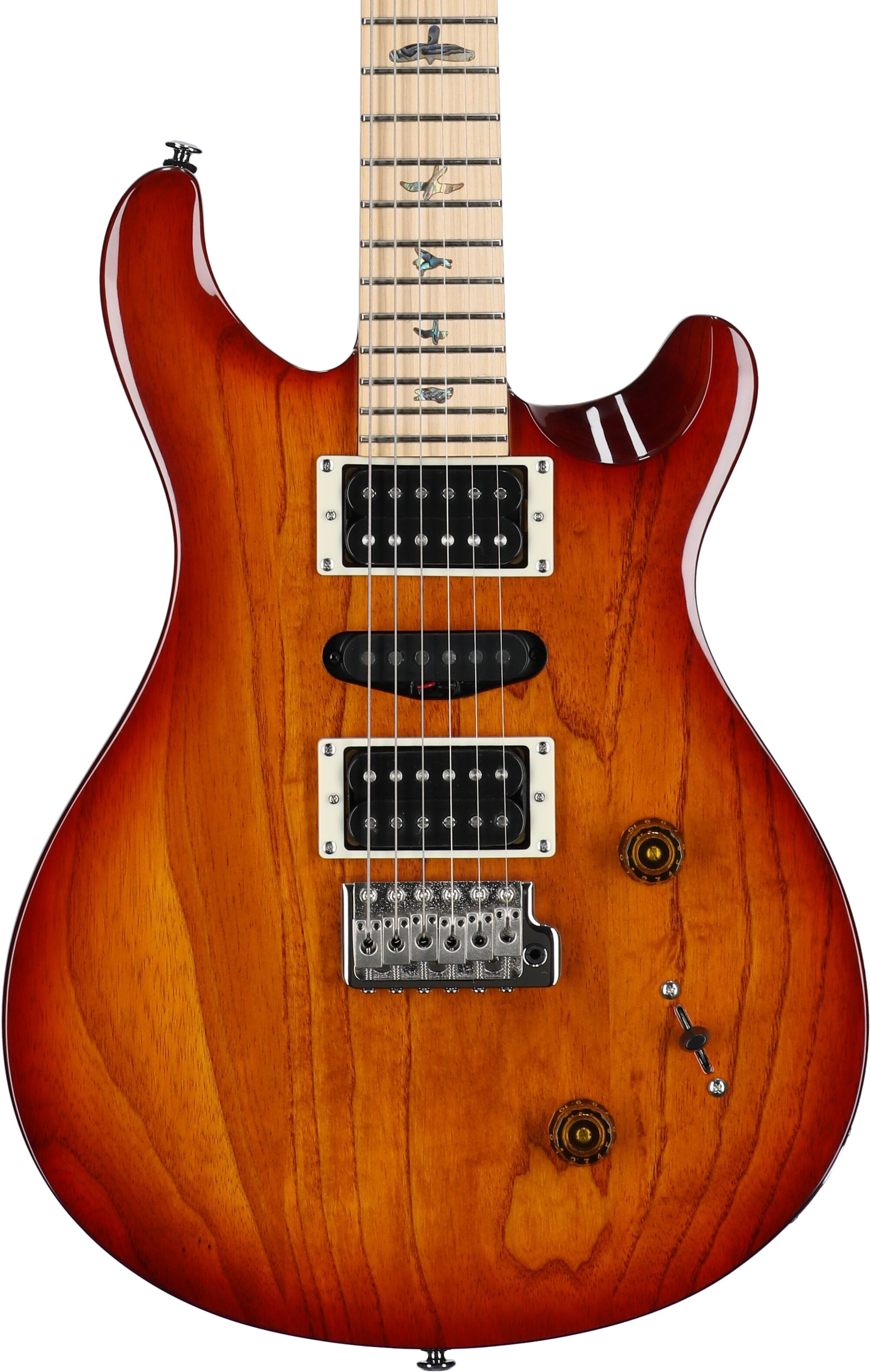 PRS Paul Reed Smith SE Swamp Ash Special Electric Guitar (with Gig Bag), Vintage Sunburst, Body Straight Front
