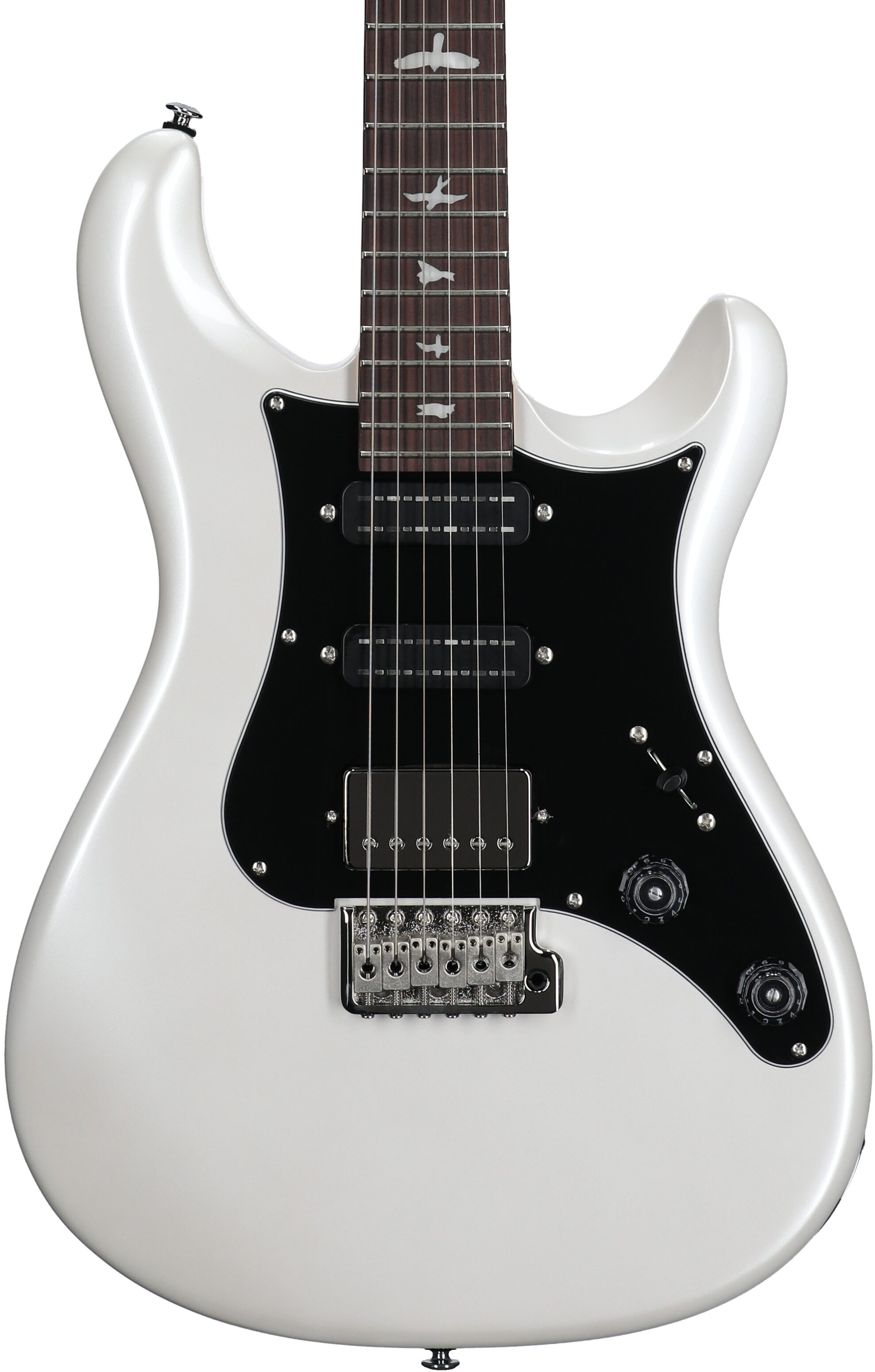 PRS Paul Reed Smith SE Studio Standard Electric Guitar, Rosewood Fingerboard (with Gig Bag), Pearl White, Body Straight Front
