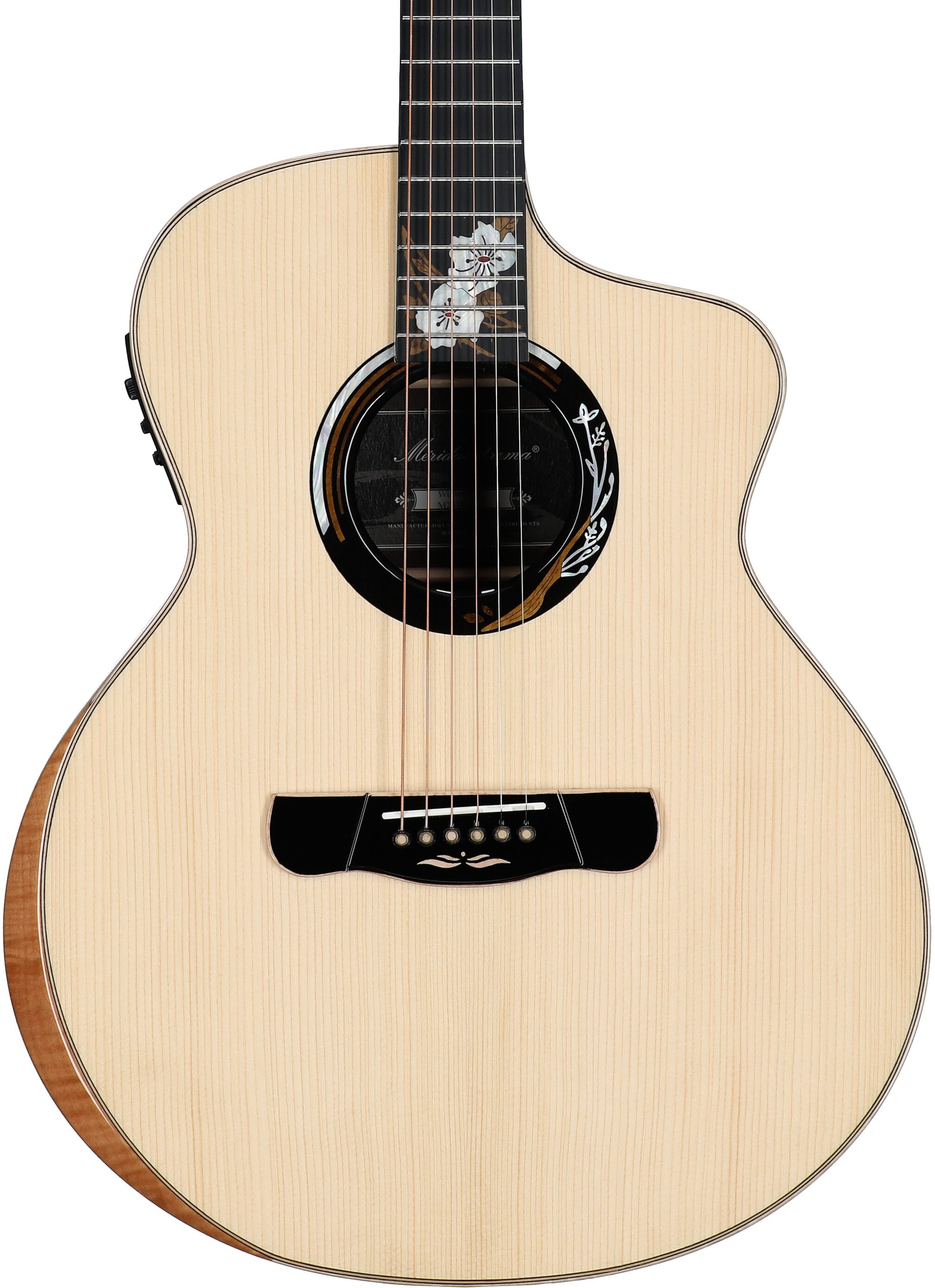 Merida Winter Grand Concert Acoustic-Electric Guitar (with Gig Bag), New, Body Straight Front