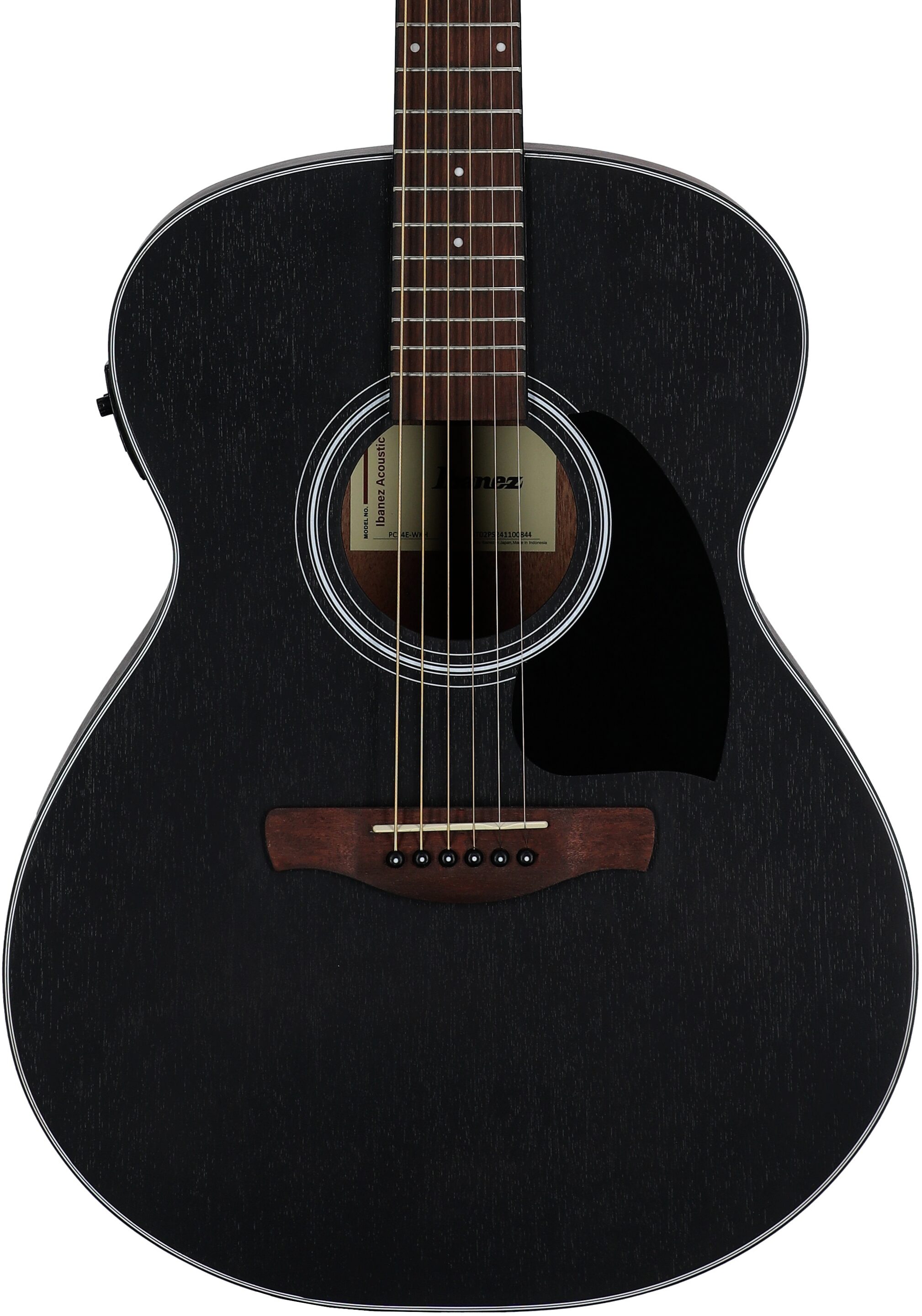 Ibanez PC54E Acoustic-Electric Guitar, Weathered Black Open Pore, Body Straight Front