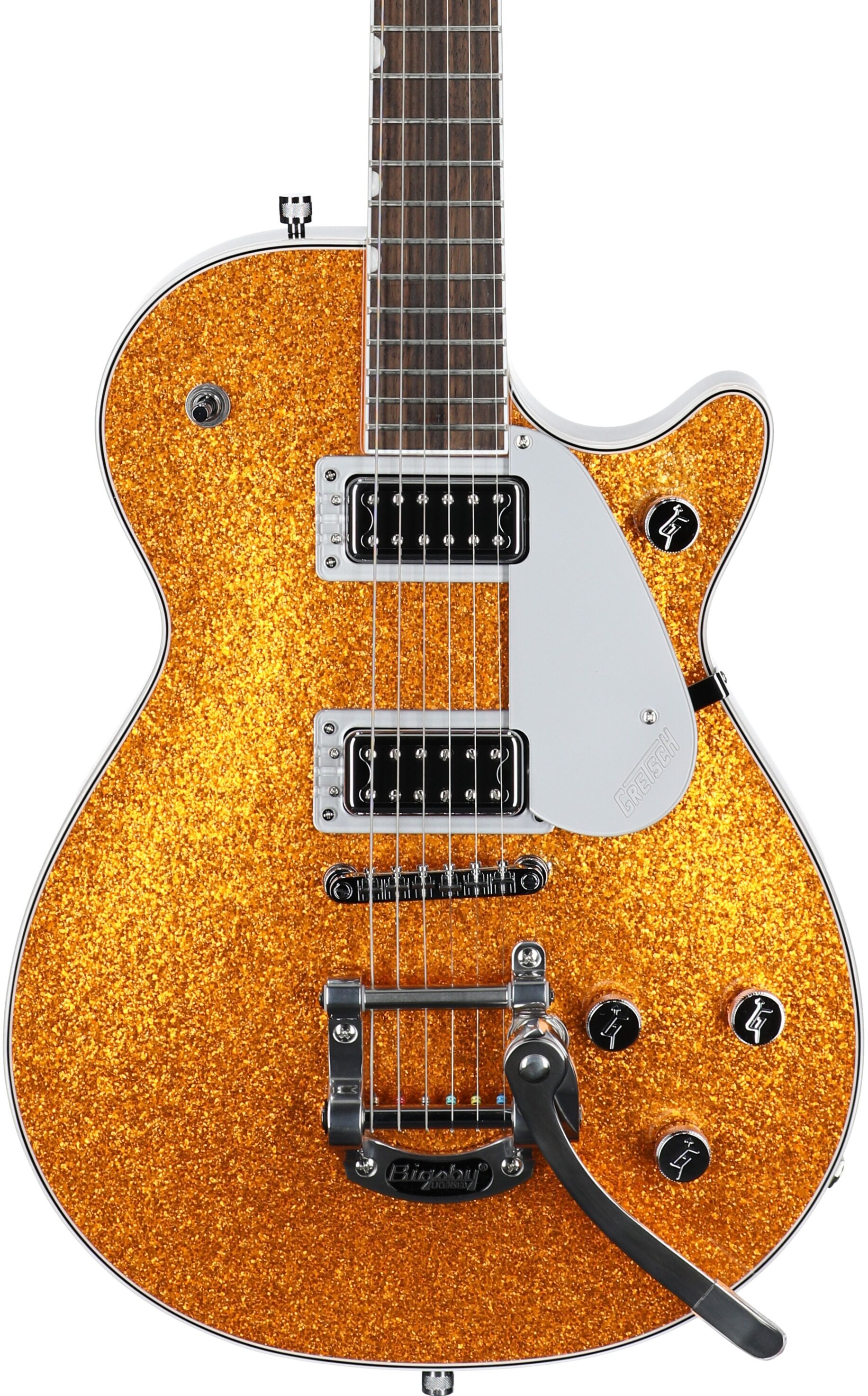 Gretsch G5230T Electromatic Sparkle Jet FT Electric Guitar, Gold, Body Straight Front