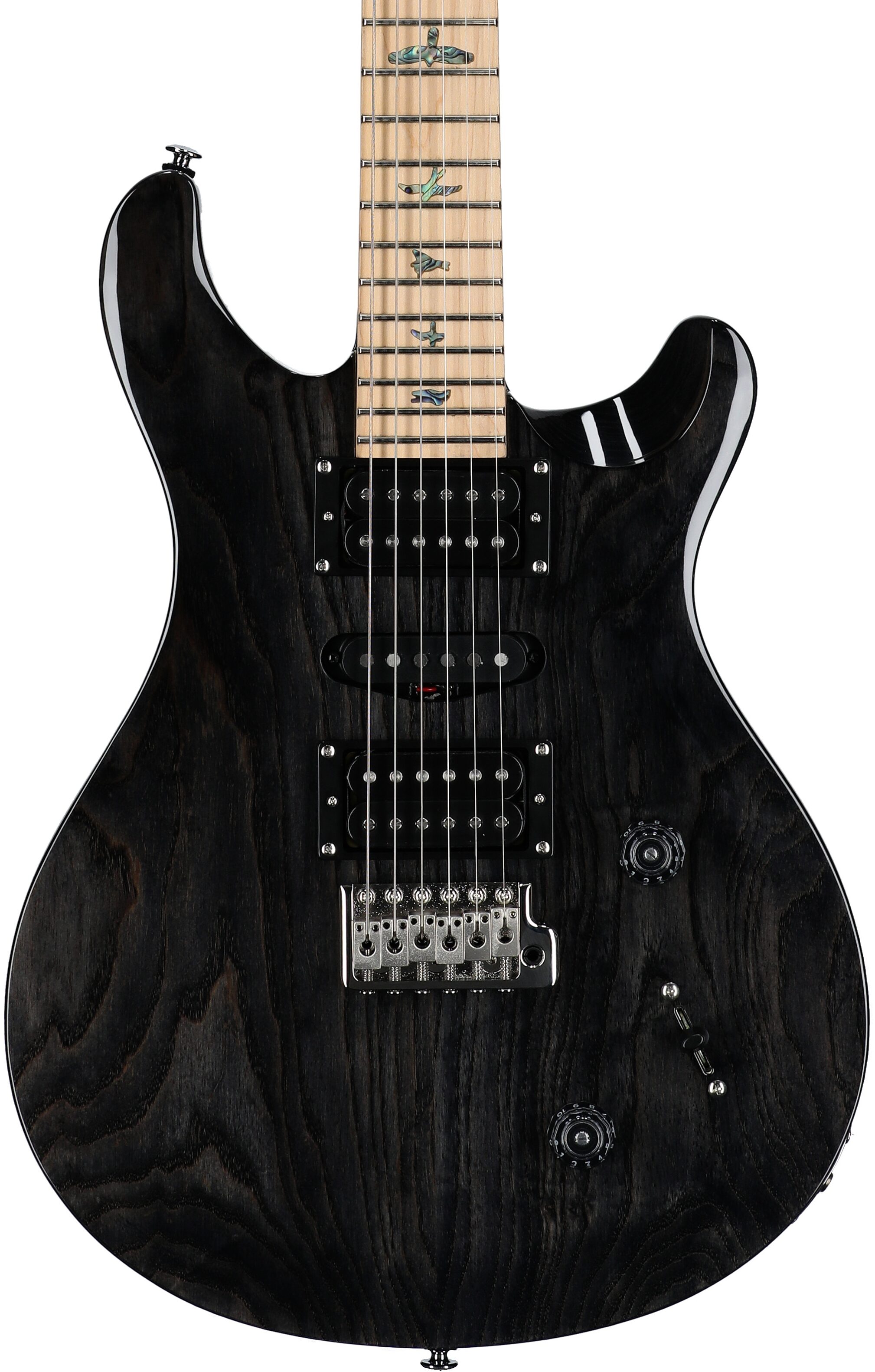 PRS Paul Reed Smith SE Swamp Ash Special Electric Guitar (with Gig Bag), Charcoal, Body Straight Front