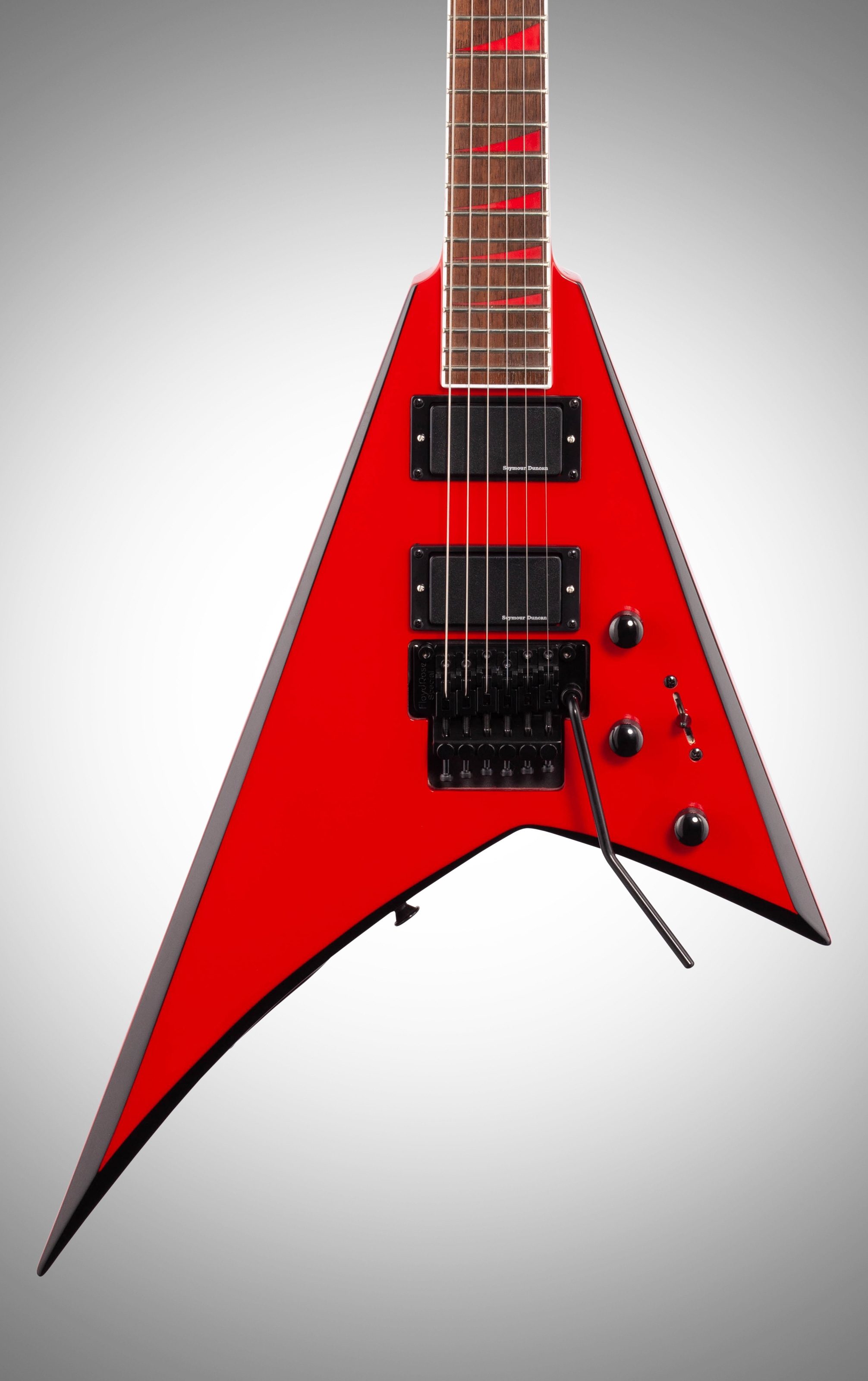 Jackson X Series Rhoads RRX24 Electric Guitar, with Laurel Fingerboard, Red with Black Bevel, Body Straight Front