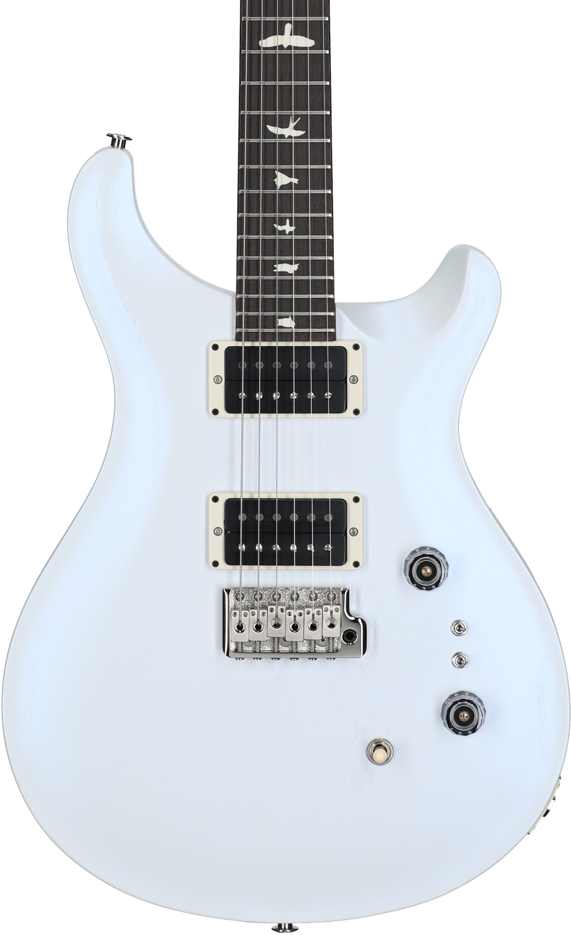 PRS Paul Reed Smith CE 24-08 Swamp Ash Electric Guitar (with Gig Bag), Pearl White, Body Straight Front