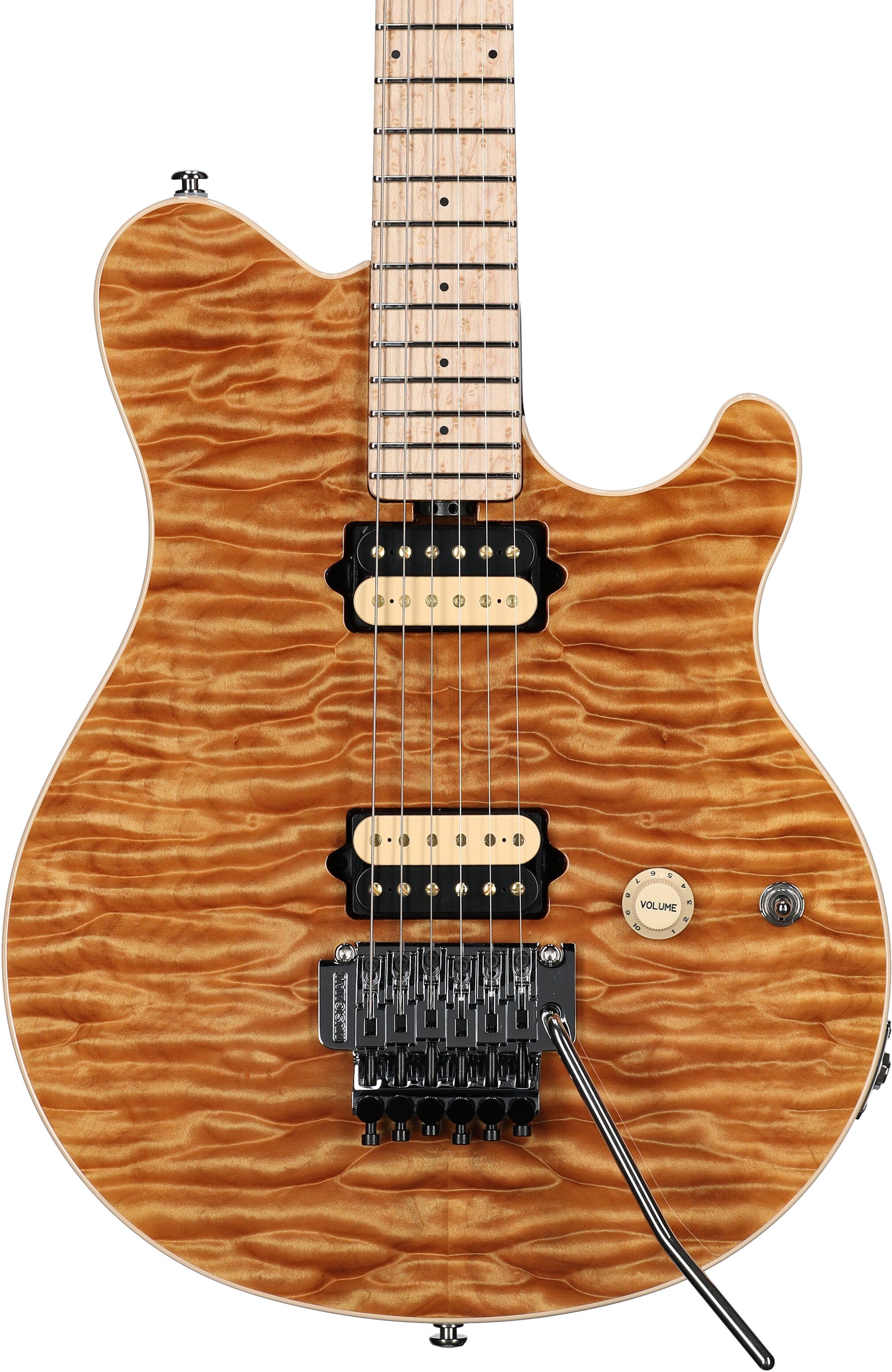 Ernie Ball Music Man BFR Double Trouble Axis Electric Guitar (with Case), Body Straight Front