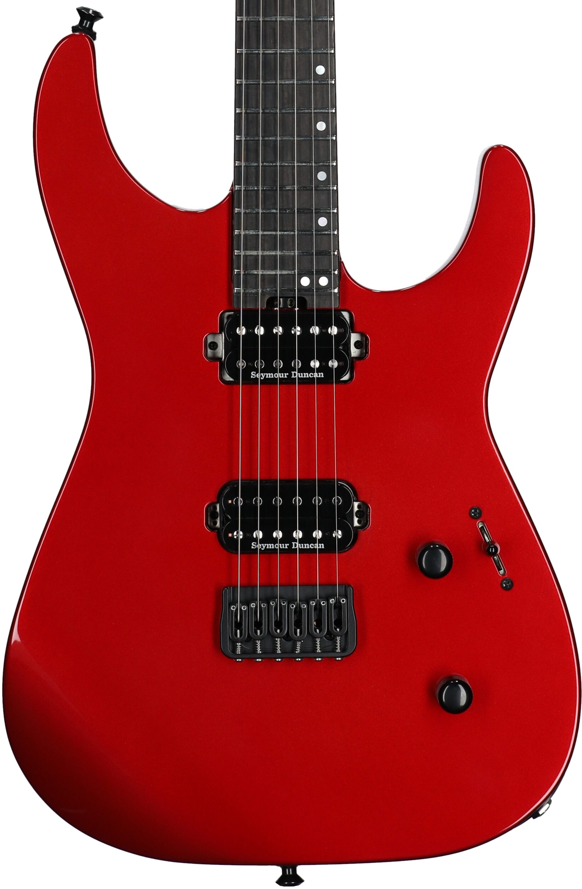 Jackson American Series Virtuoso HT Electric Guitar, (with Case), Red Crystal, Open Box (Very Good), Body Straight Front