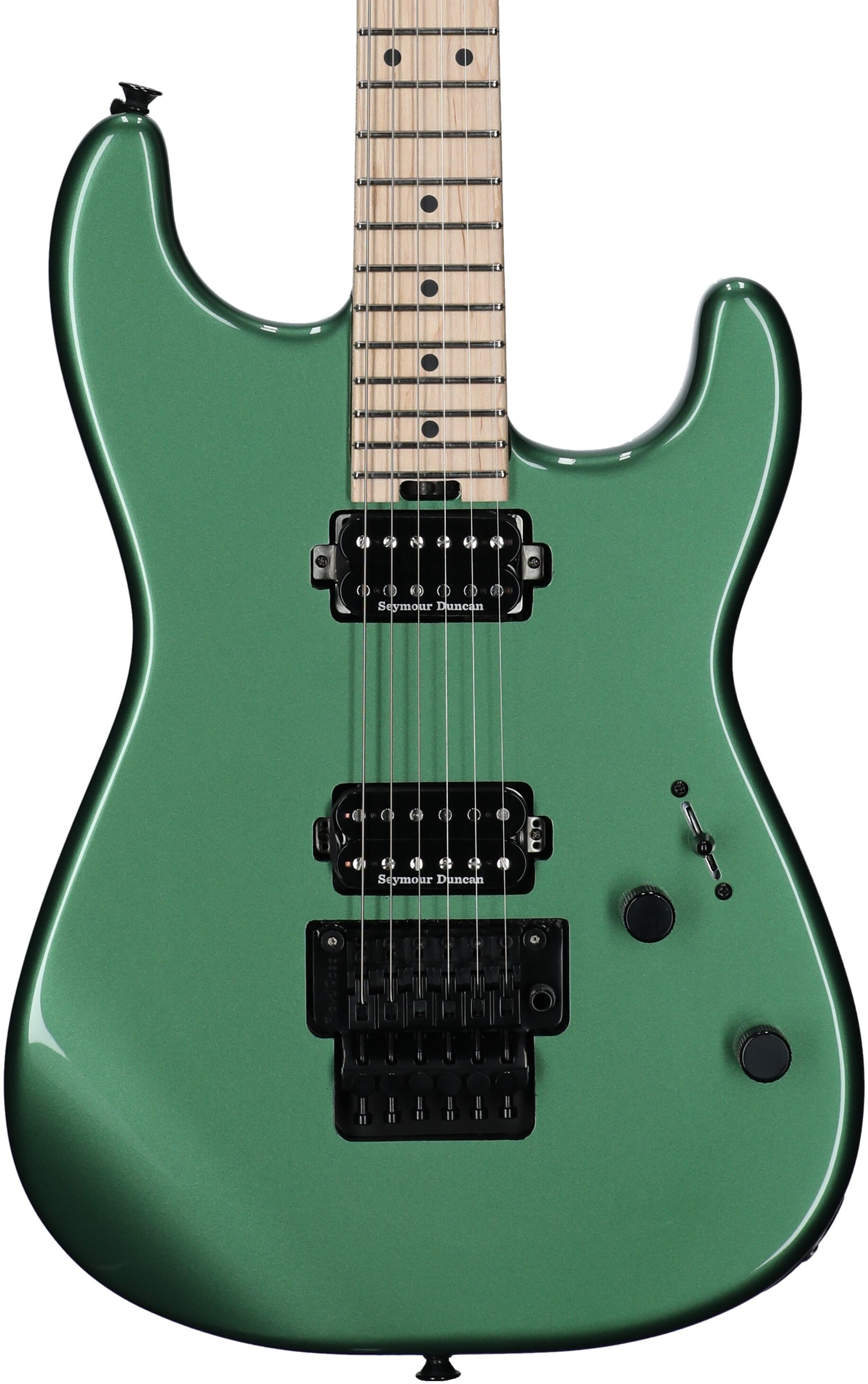 Charvel Pro-Mod SD1 HH FR Electric Guitar, with Maple Fingerboard, Pelham Green, Body Straight Front