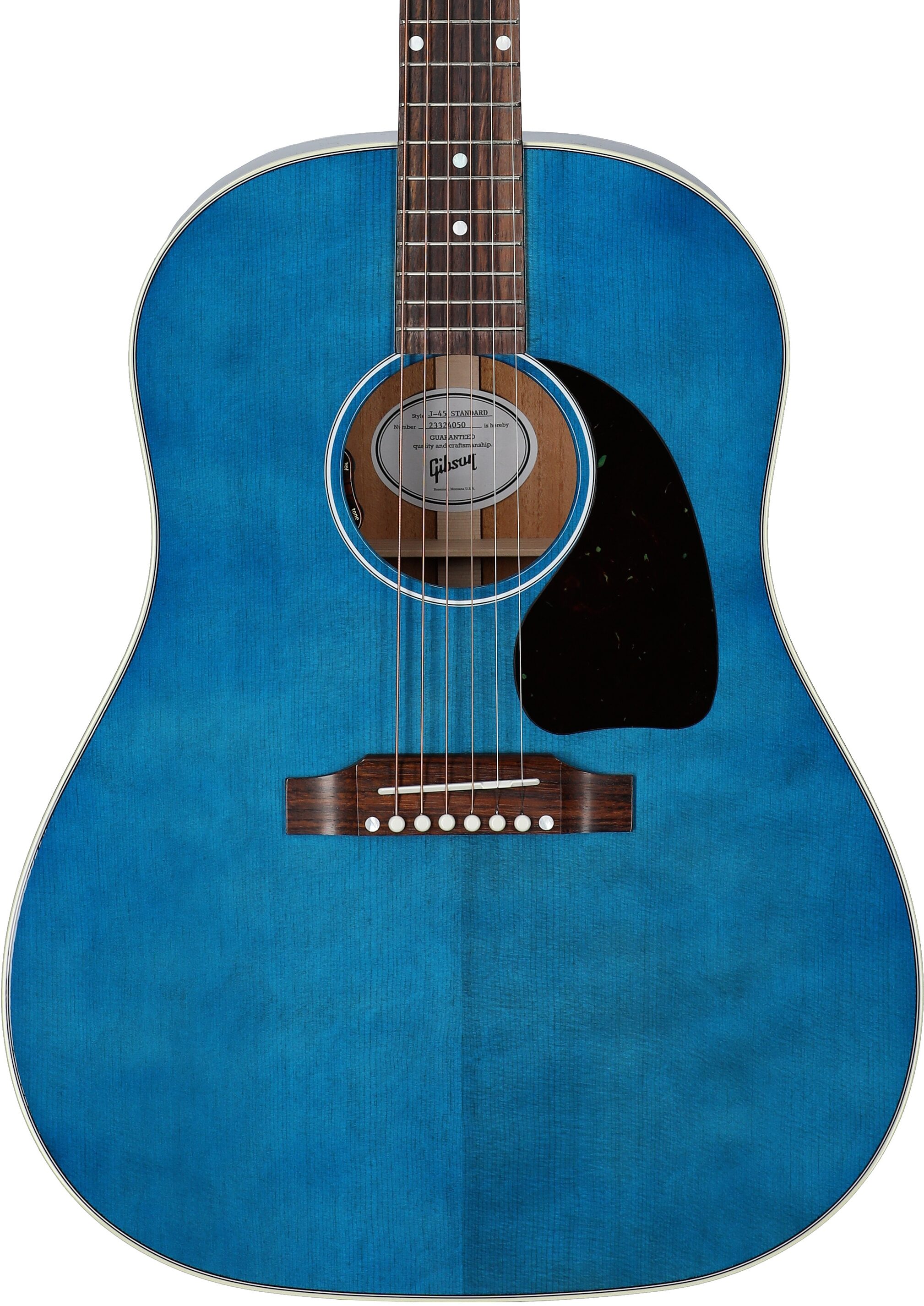 Gibson Limited Edition J-45 Standard Acoustic-Electric Guitar (with Case), Bluebonnet, Open Box (Very Good), Body Straight Front