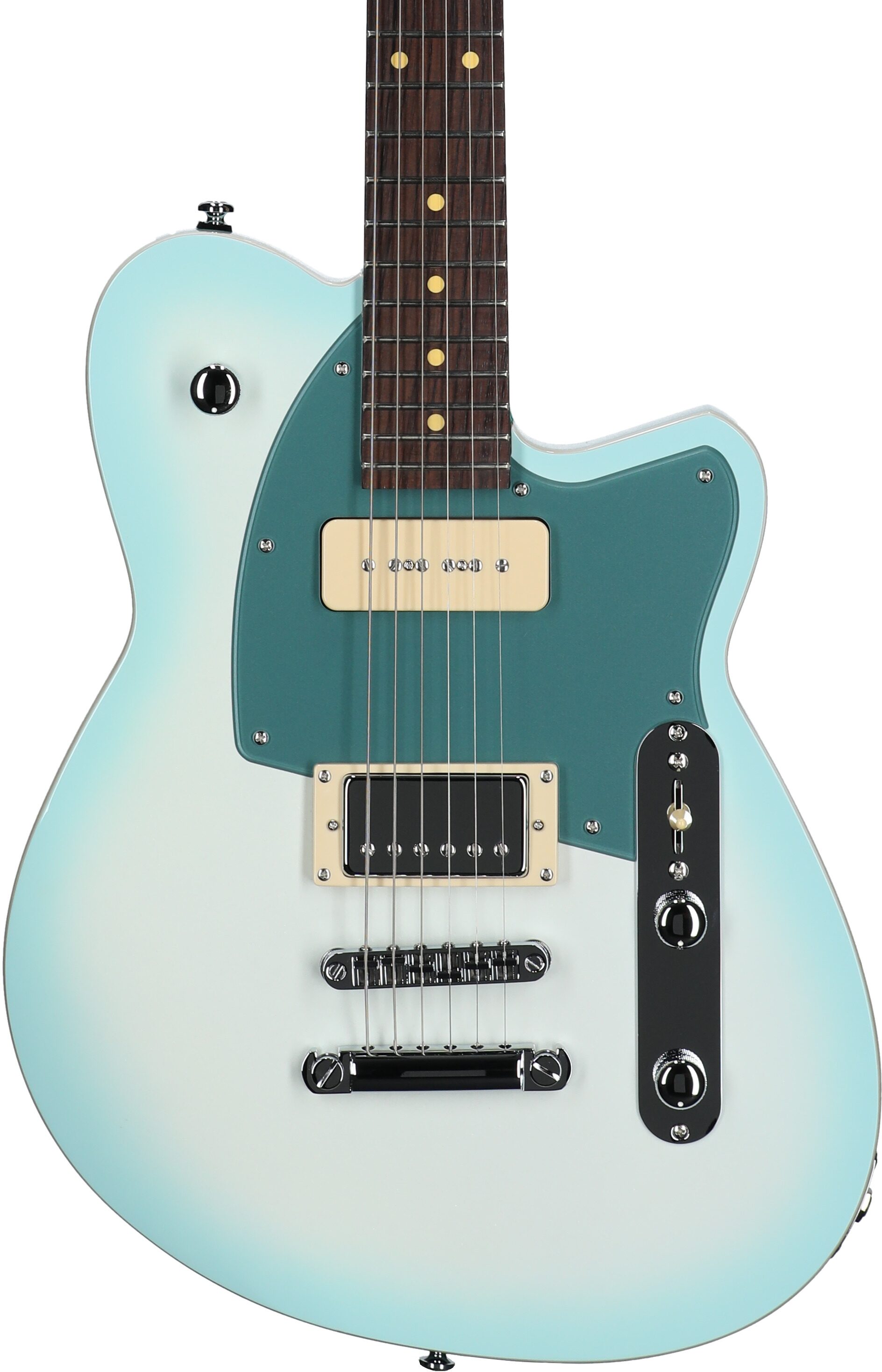 Reverend Double Agent OG Electric Guitar, Chronic Blue Burst, Rosewood Fretboard, Body Straight Front
