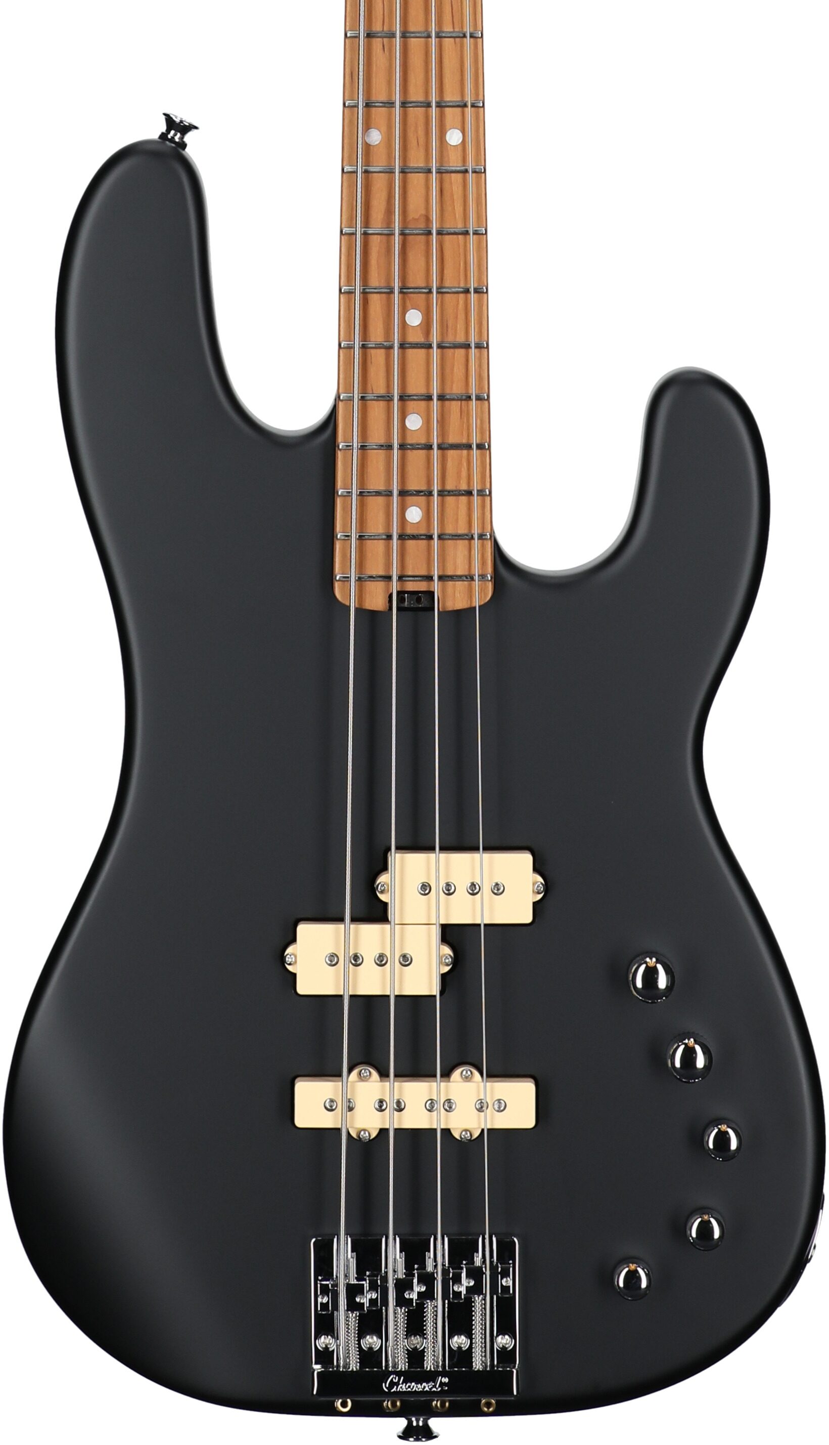 Charvel Pro-Mod San Dimas PJ IV Electric Bass, Satin Black, Body Straight Front