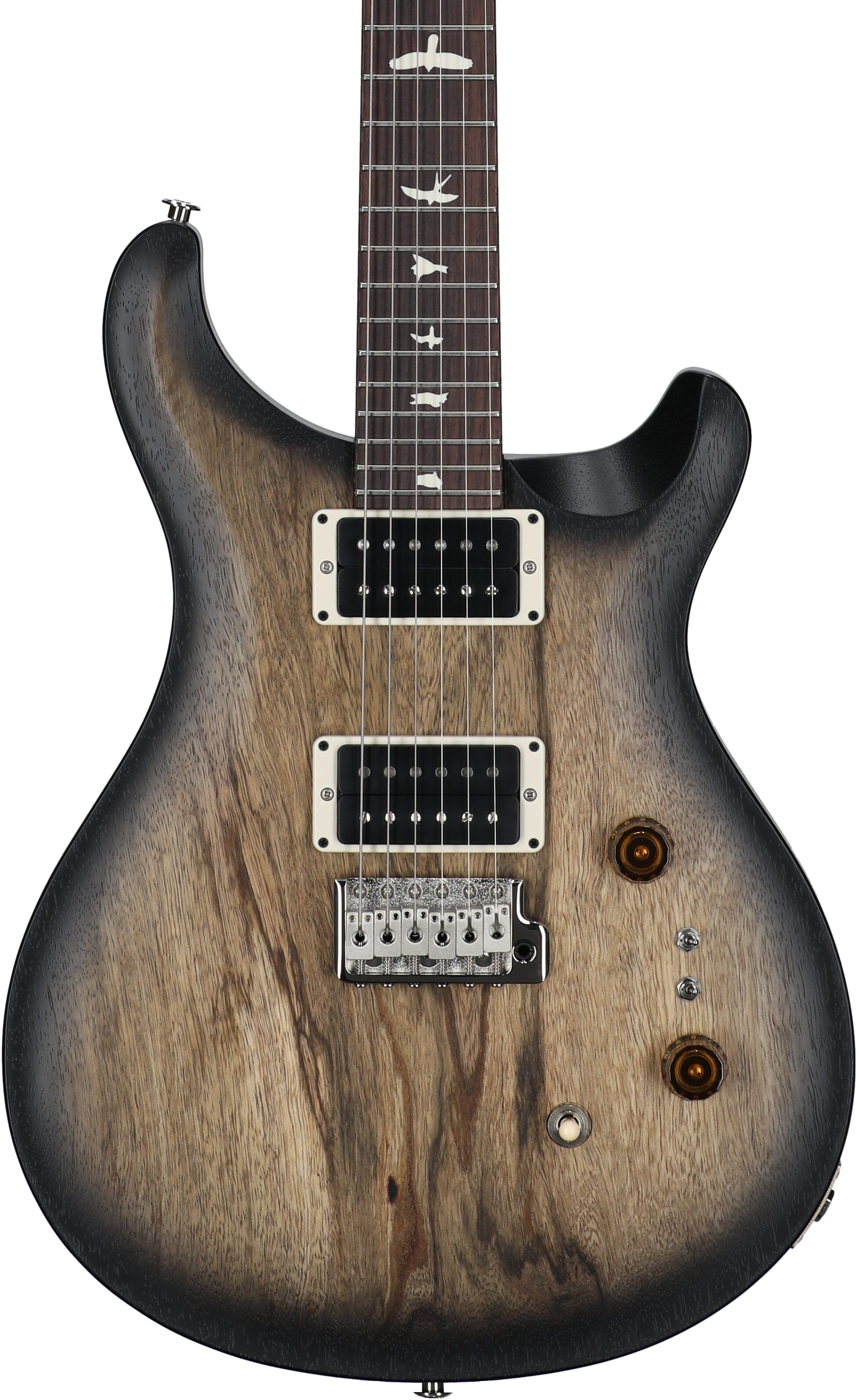 PRS Paul Reed Smith CE 24-08 Black Limba Limited Edition Electric Guitar (with Gig Bag), Smokeburst, Body Straight Front