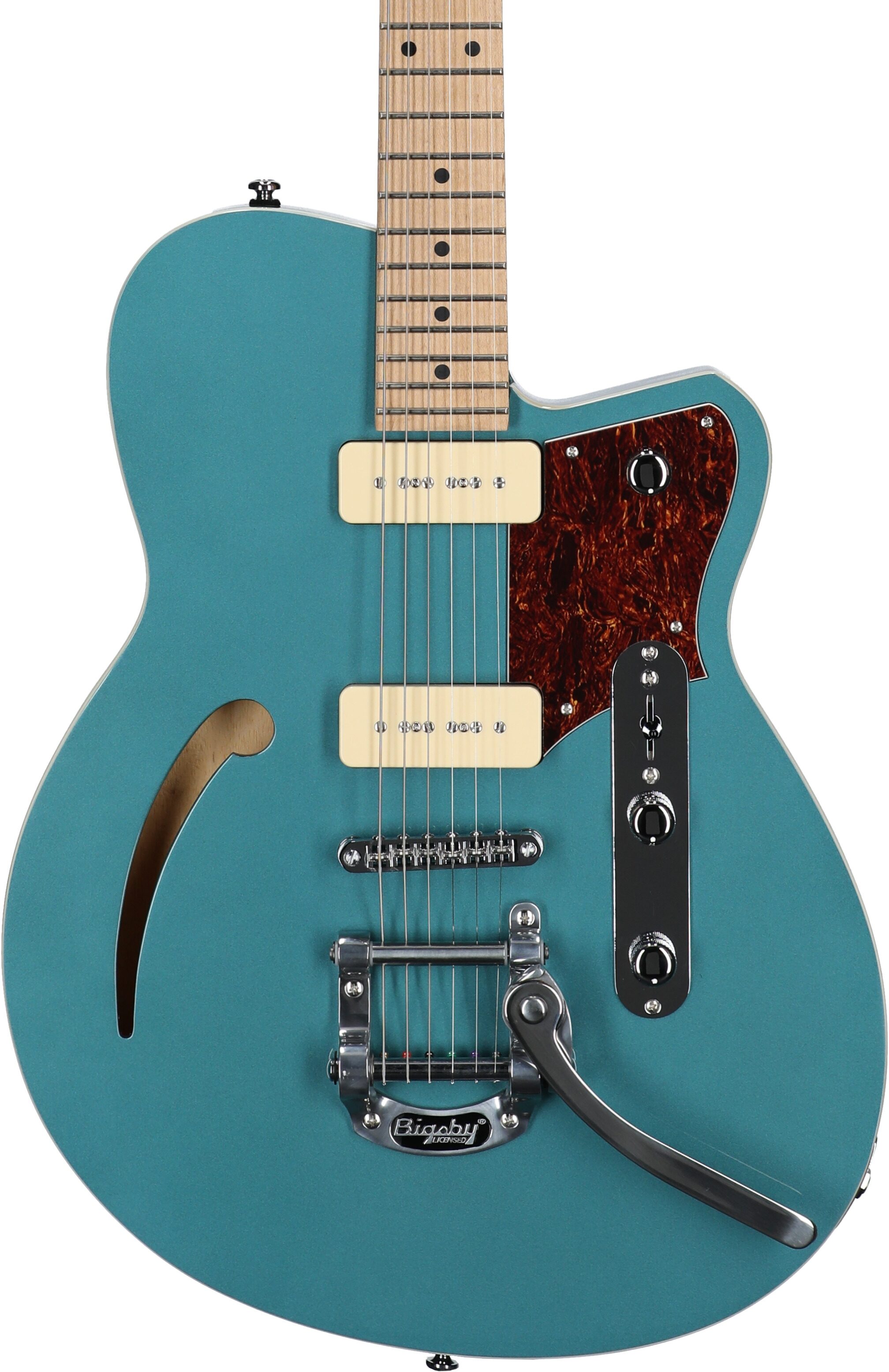 Reverend Club King 290 Electric Guitar, Deep Sea Blue, Body Straight Front