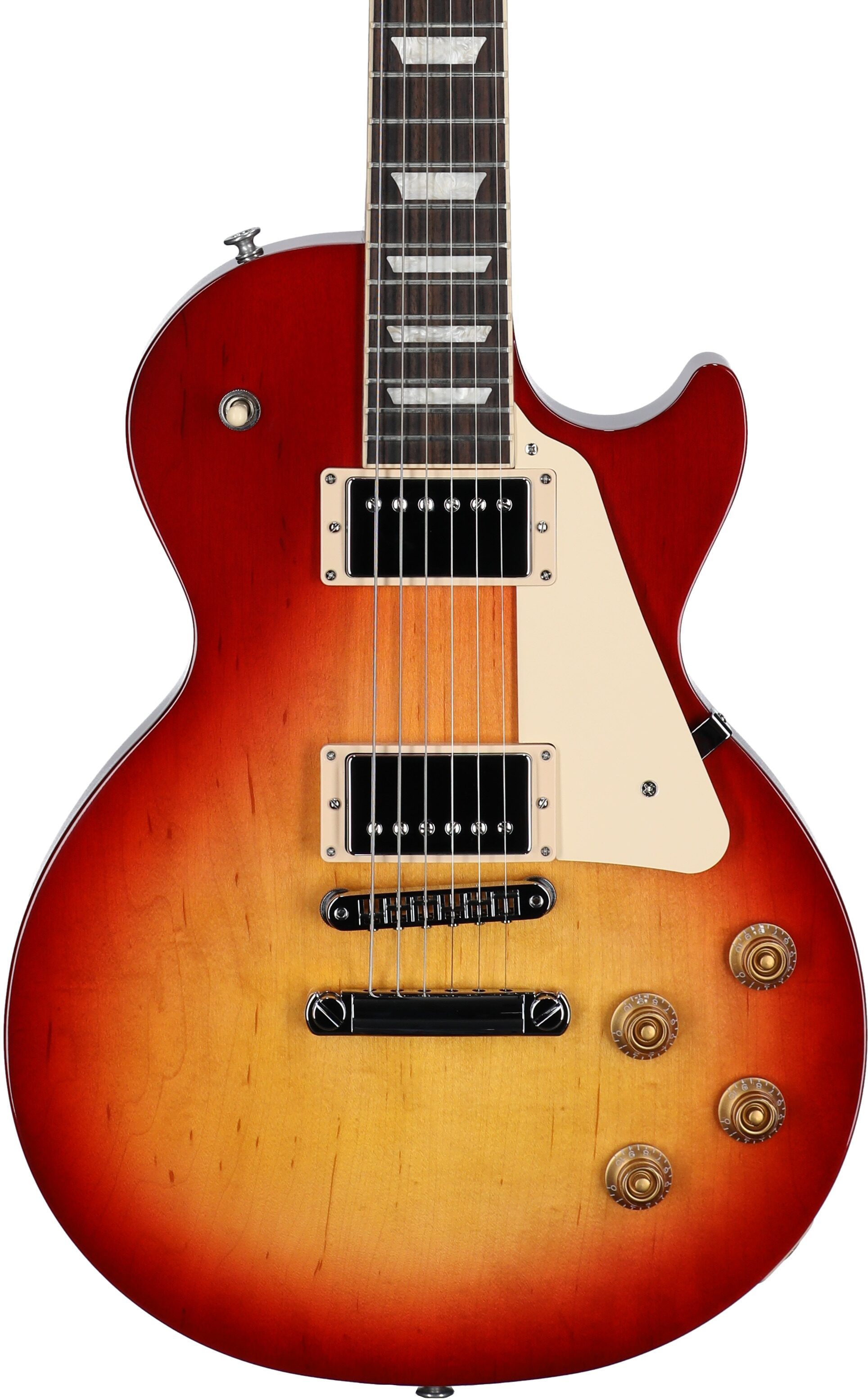 Gibson Les Paul Studio Electric Guitar (with Soft Case), Cherry Sunburst, Body Straight Front