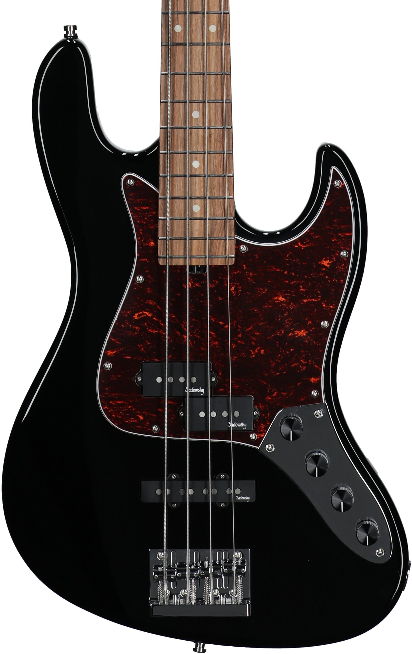 Sadowsky MetroExpress 21-Fret P/J Electric Bass, Morado Fingerboard (with Gig Bag), Black, Body Straight Front
