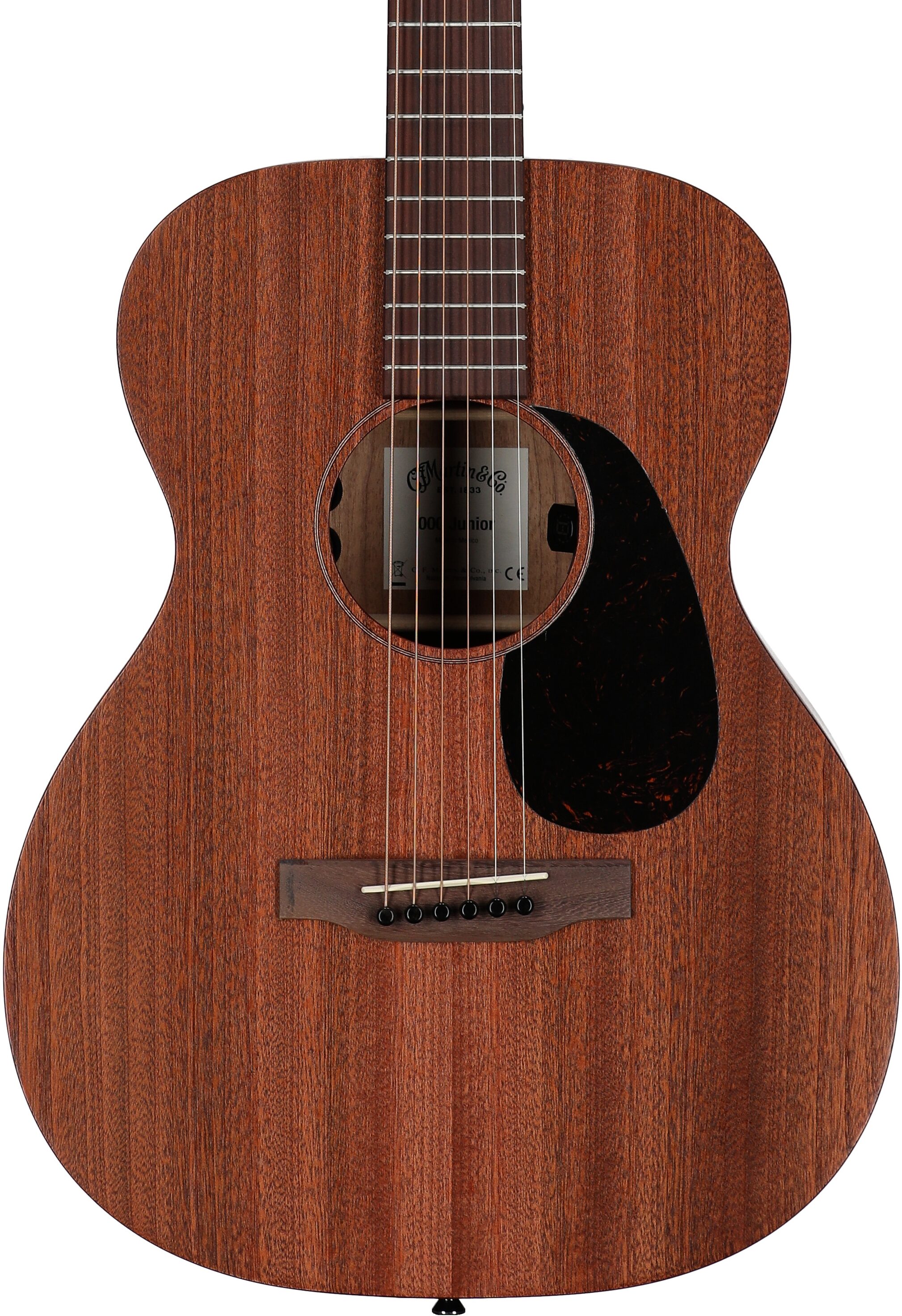 Martin 000 Junior E Sapele Acoustic Guitar (with Soft Shell Case), New, Body Straight Front