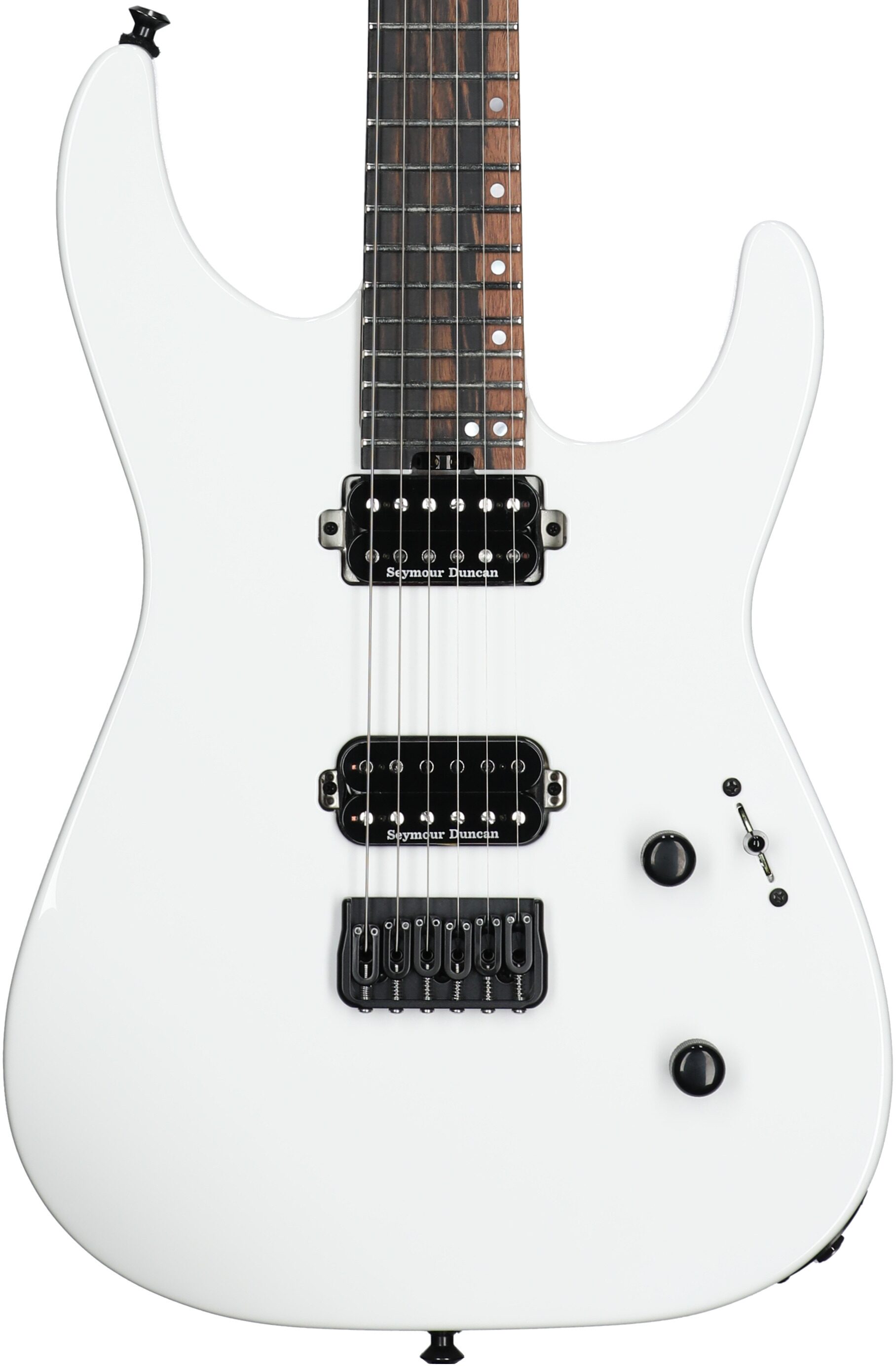Jackson American Series Virtuoso HT Electric Guitar, (with Case), Snow White, Body Straight Front